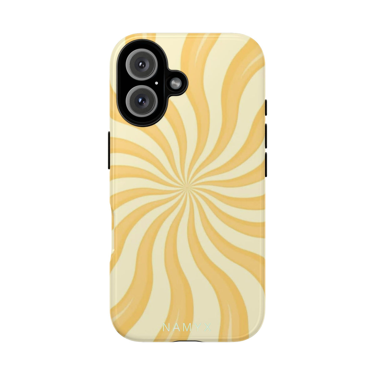Phone Case — Retro Yellow Swirl Tough Protective Cover