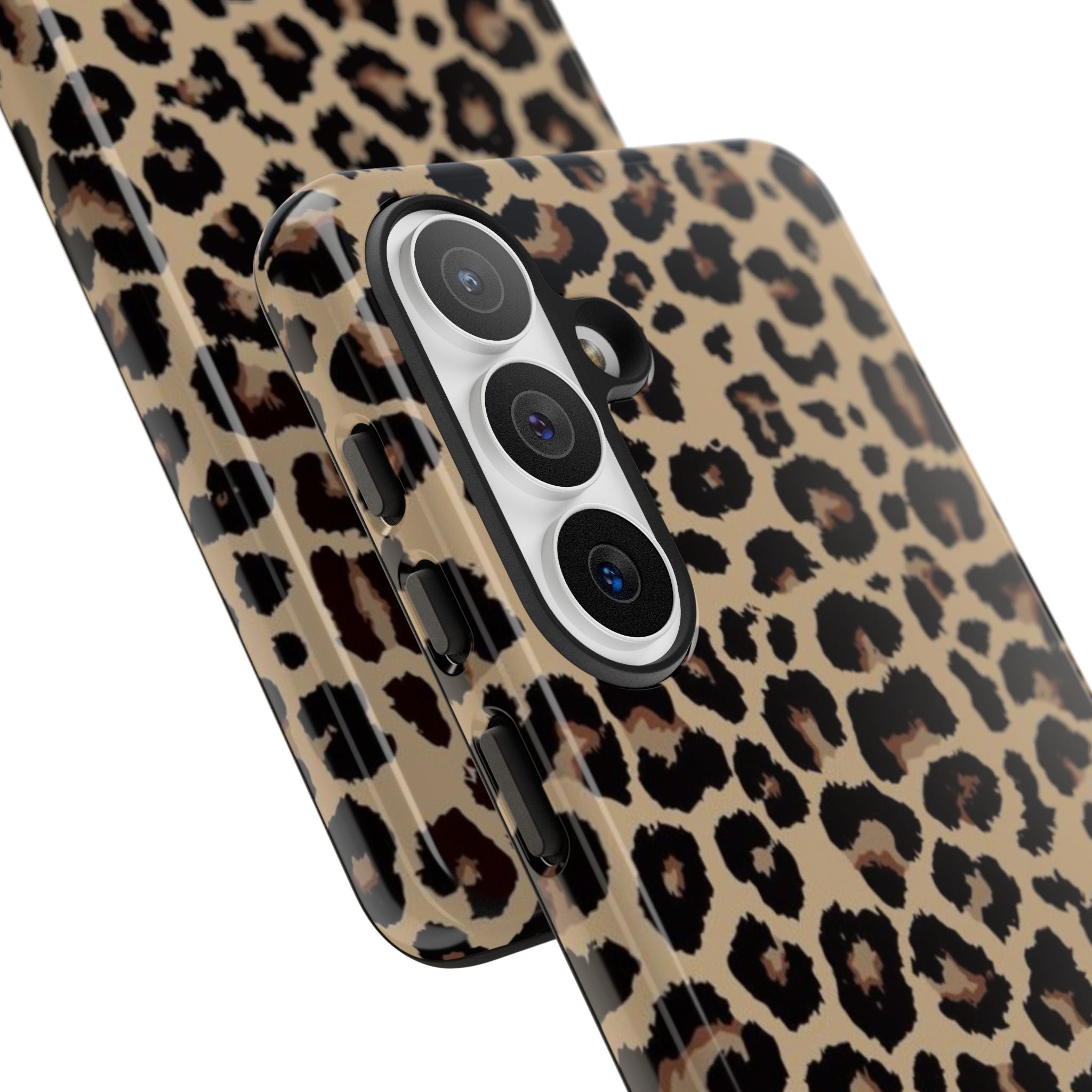 Leopard Print Tough Phone Case – Durable Protective Animal Print Phone Cover