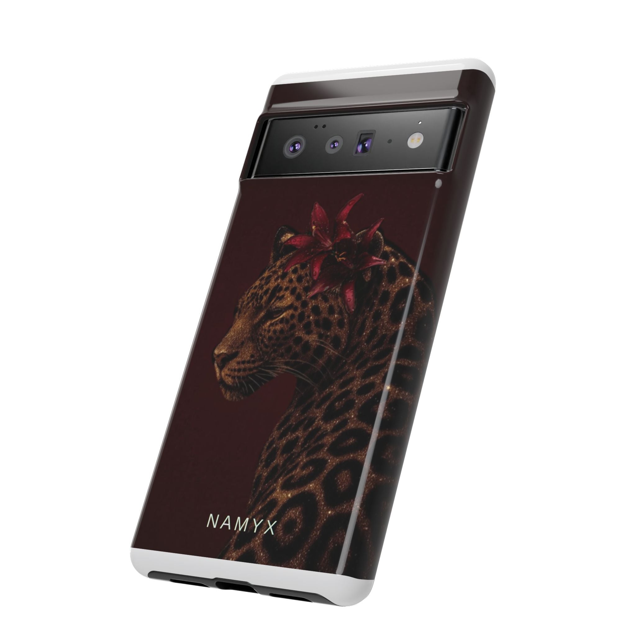 Leopard Floral Tough Phone Case