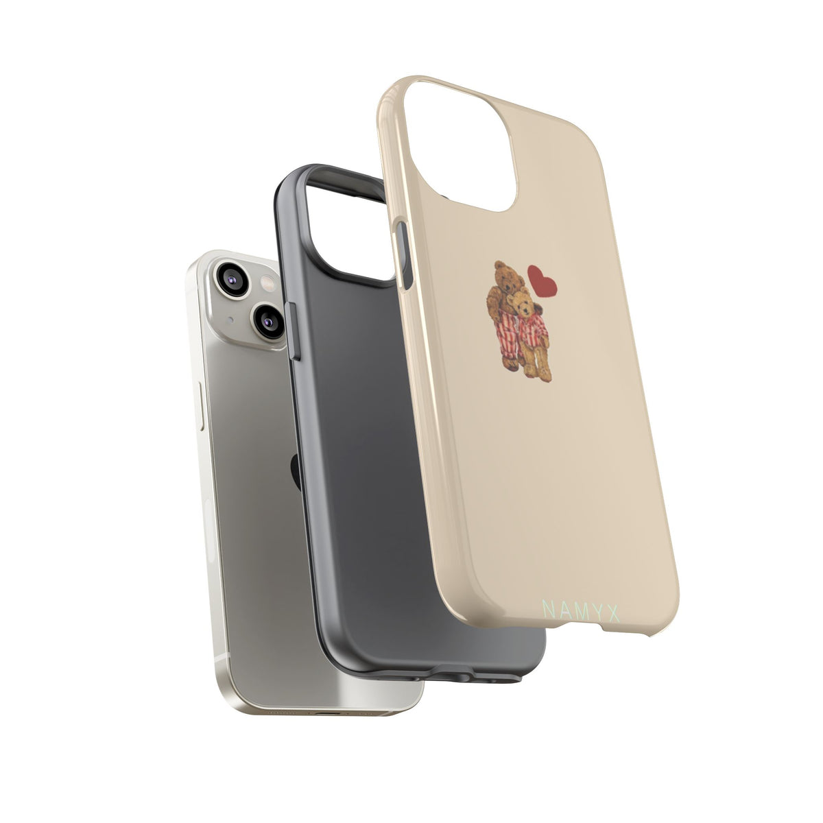 Teddy Heart Phone Case — Cute Vintage Plush Bear Protective iPhone Case