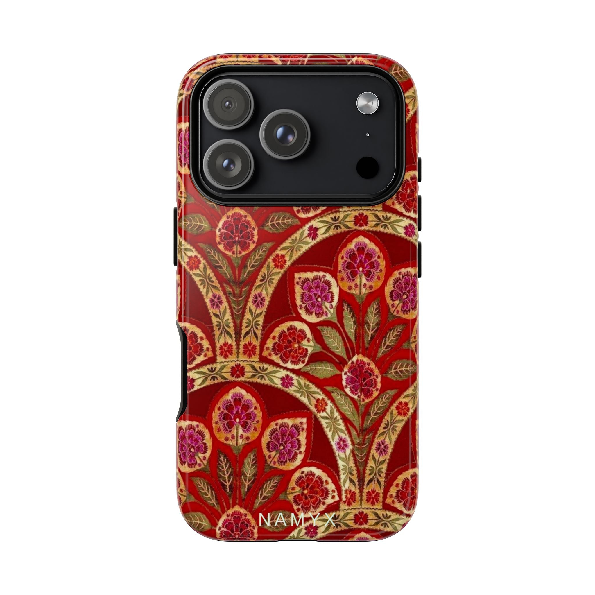 Floral Paisley Tough Phone Case — Red Gold Vintage Pattern