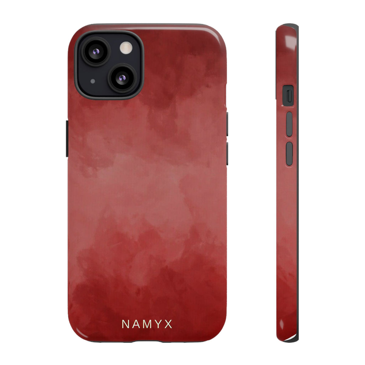 Red Watercolor Tough Phone Case — Durable Protective iPhone Cover