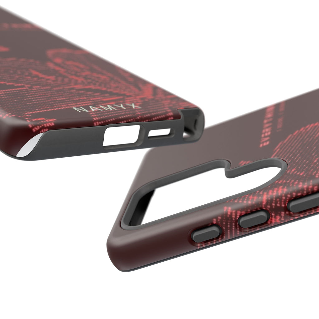 Floral Tough Phone Case — 'Everything' Burgundy Protective Cover