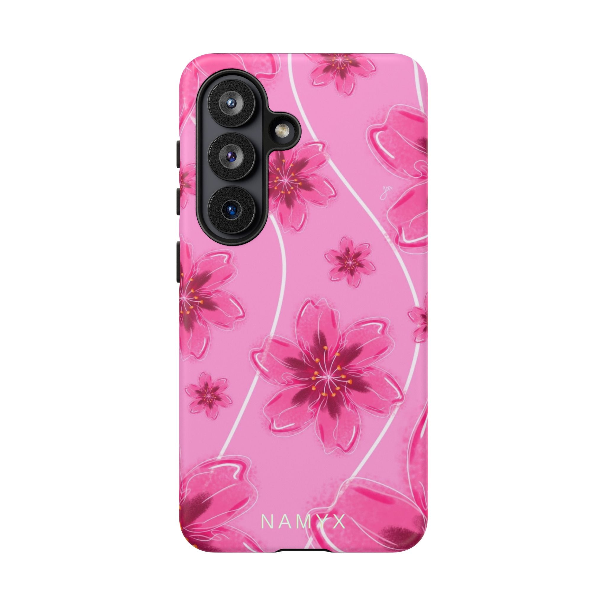 Pink Cherry Blossom Tough Phone Case — Floral Protective Cover