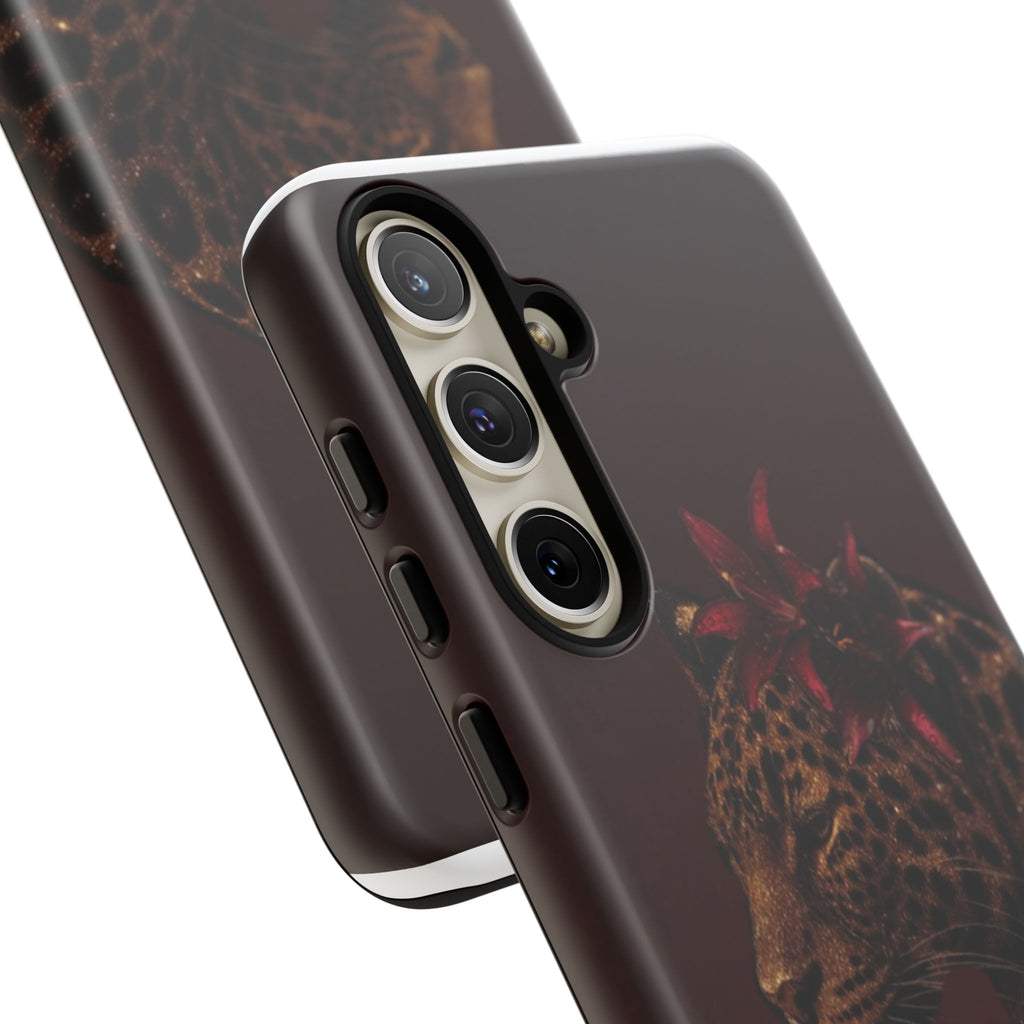 Leopard Floral Tough Phone Case