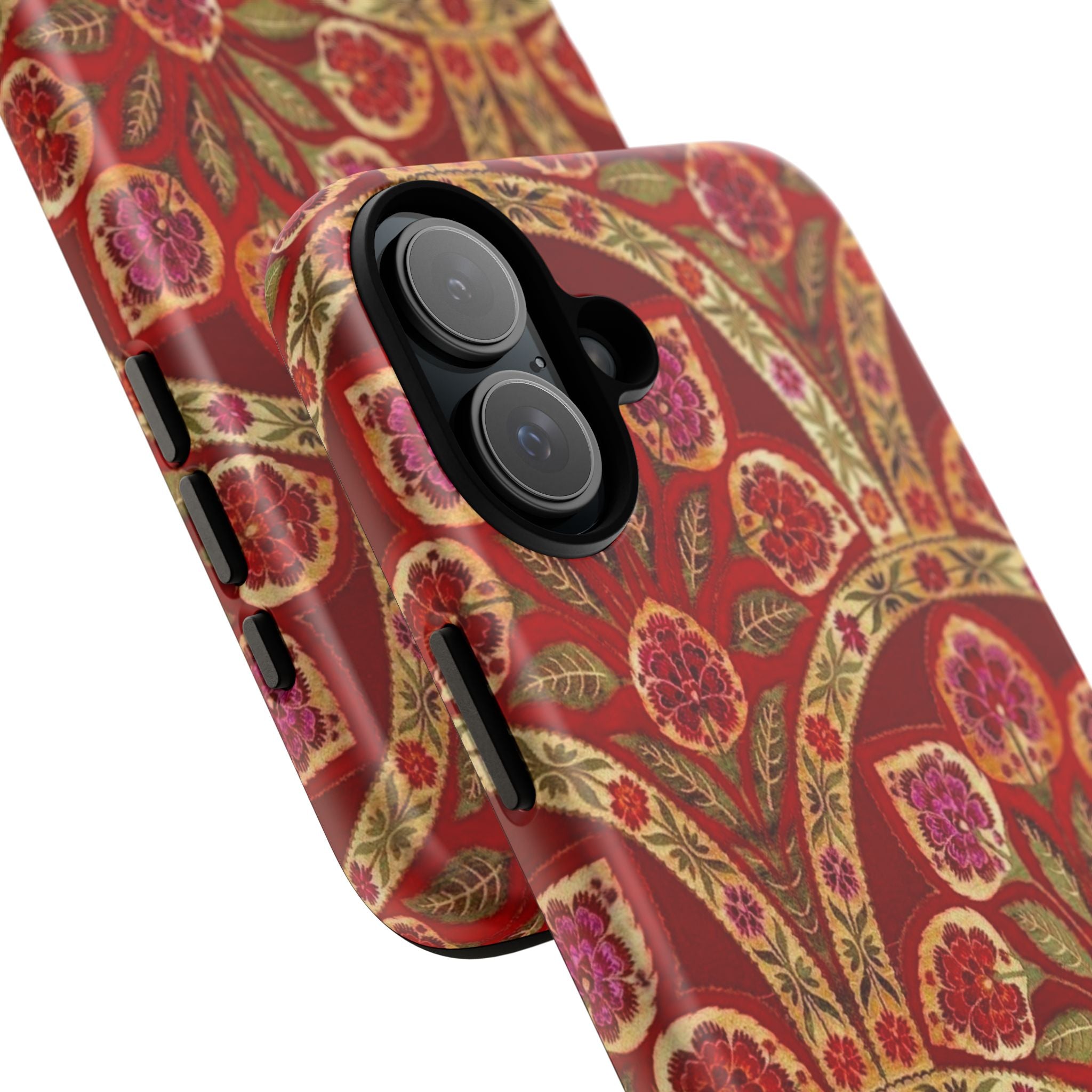Floral Paisley Tough Phone Case — Red Gold Vintage Pattern