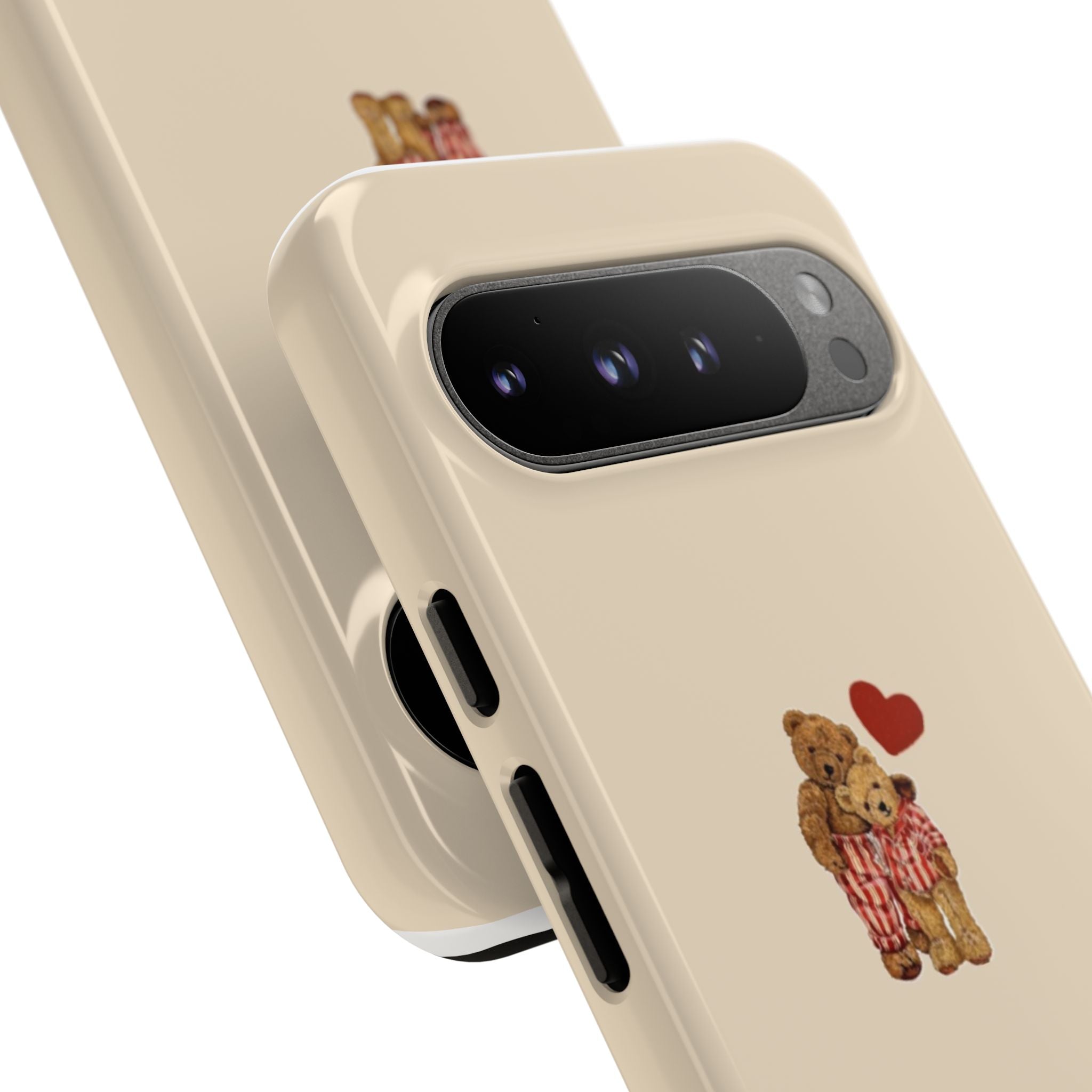Teddy Heart Phone Case — Cute Vintage Plush Bear Protective iPhone Case