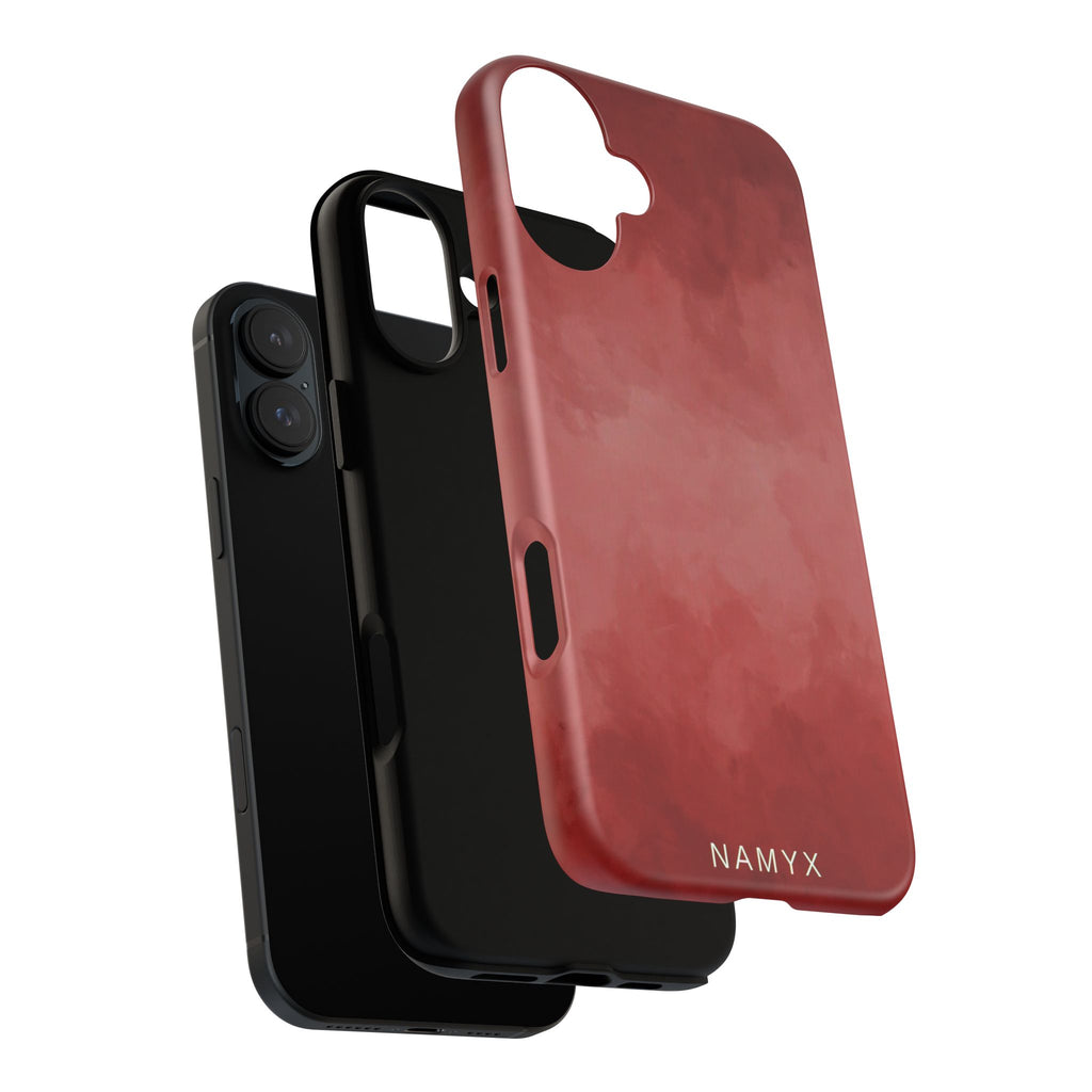 Red Watercolor Tough Phone Case — Durable Protective iPhone Cover