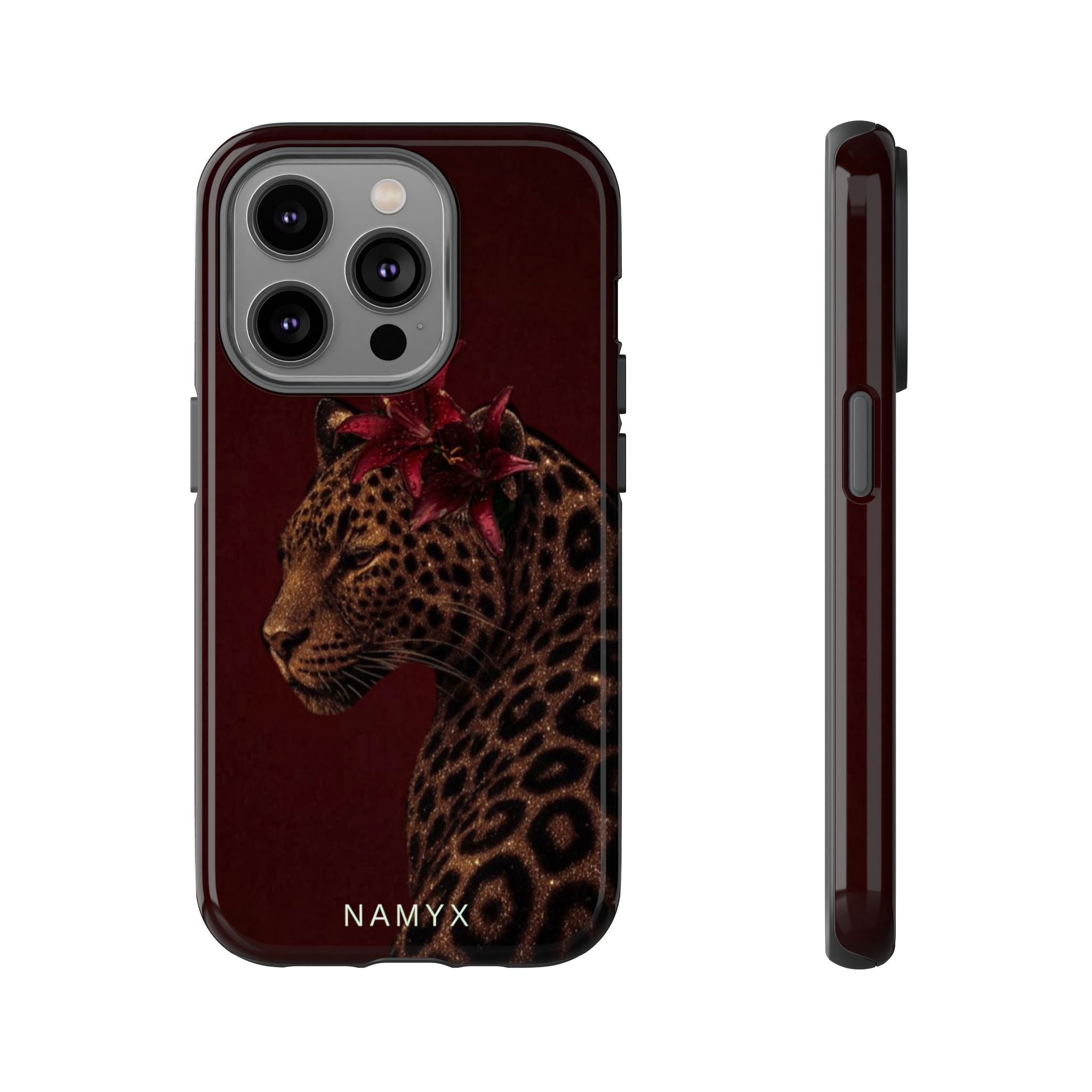 Leopard Floral Tough Phone Case