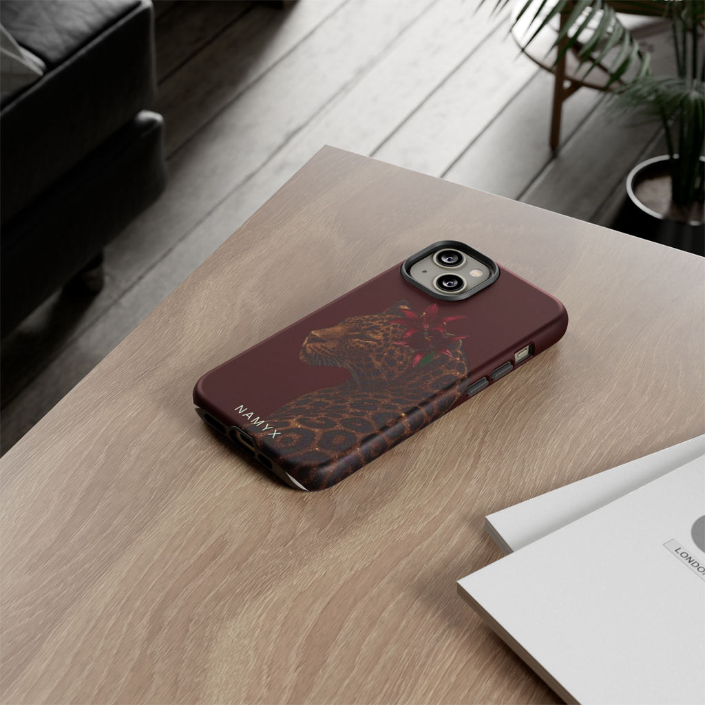 Leopard Floral Tough Phone Case