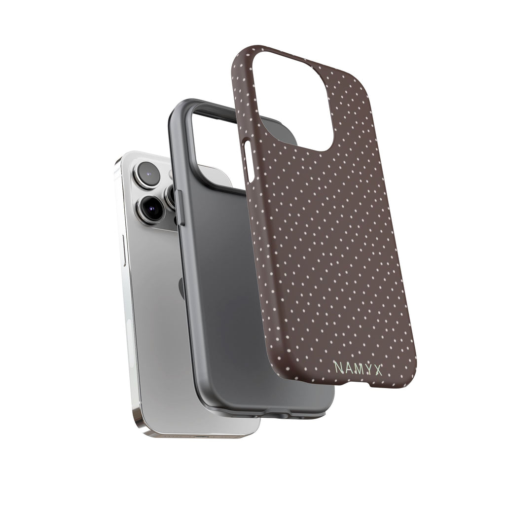 Brown Polka Dot Tough Phone Case - Slim Protective iPhone Cover