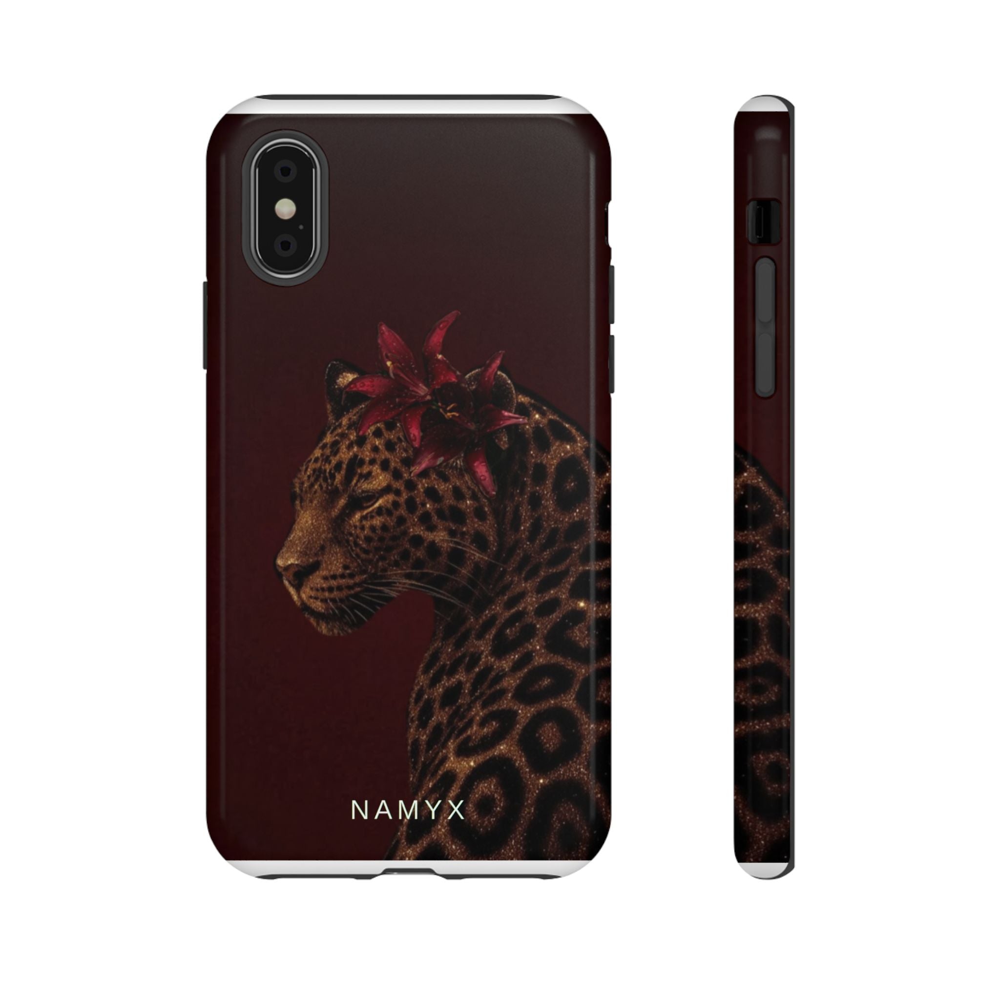Leopard Floral Tough Phone Case