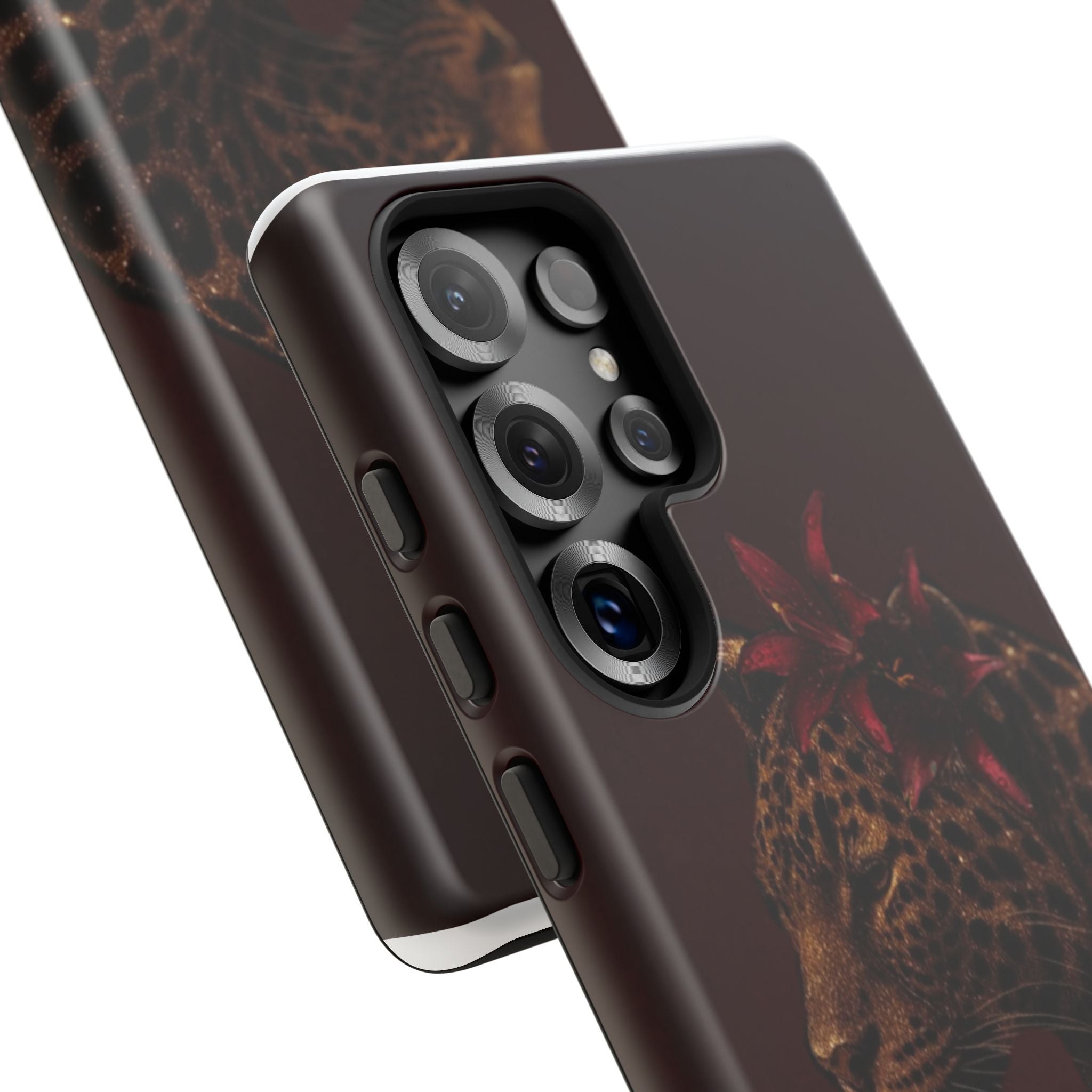 Leopard Floral Tough Phone Case