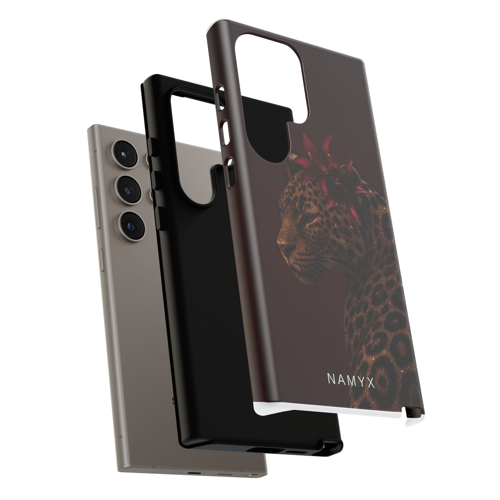 Leopard Floral Tough Phone Case