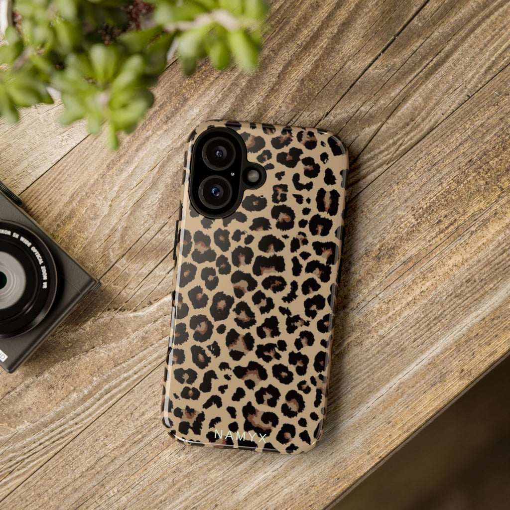 Leopard Print Tough Phone Case – Durable Protective Animal Print Phone Cover