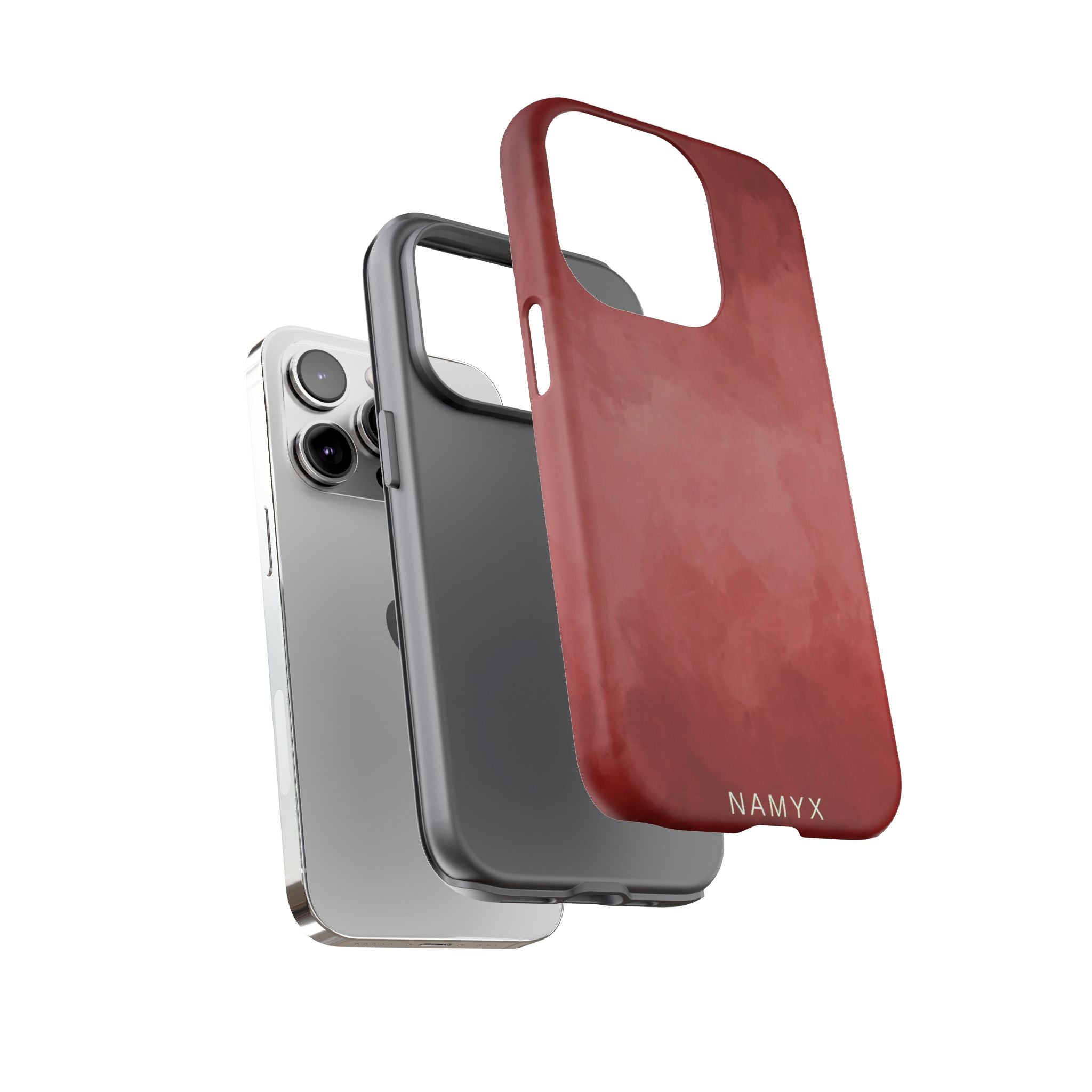 Red Watercolor Tough Phone Case — Durable Protective iPhone Cover