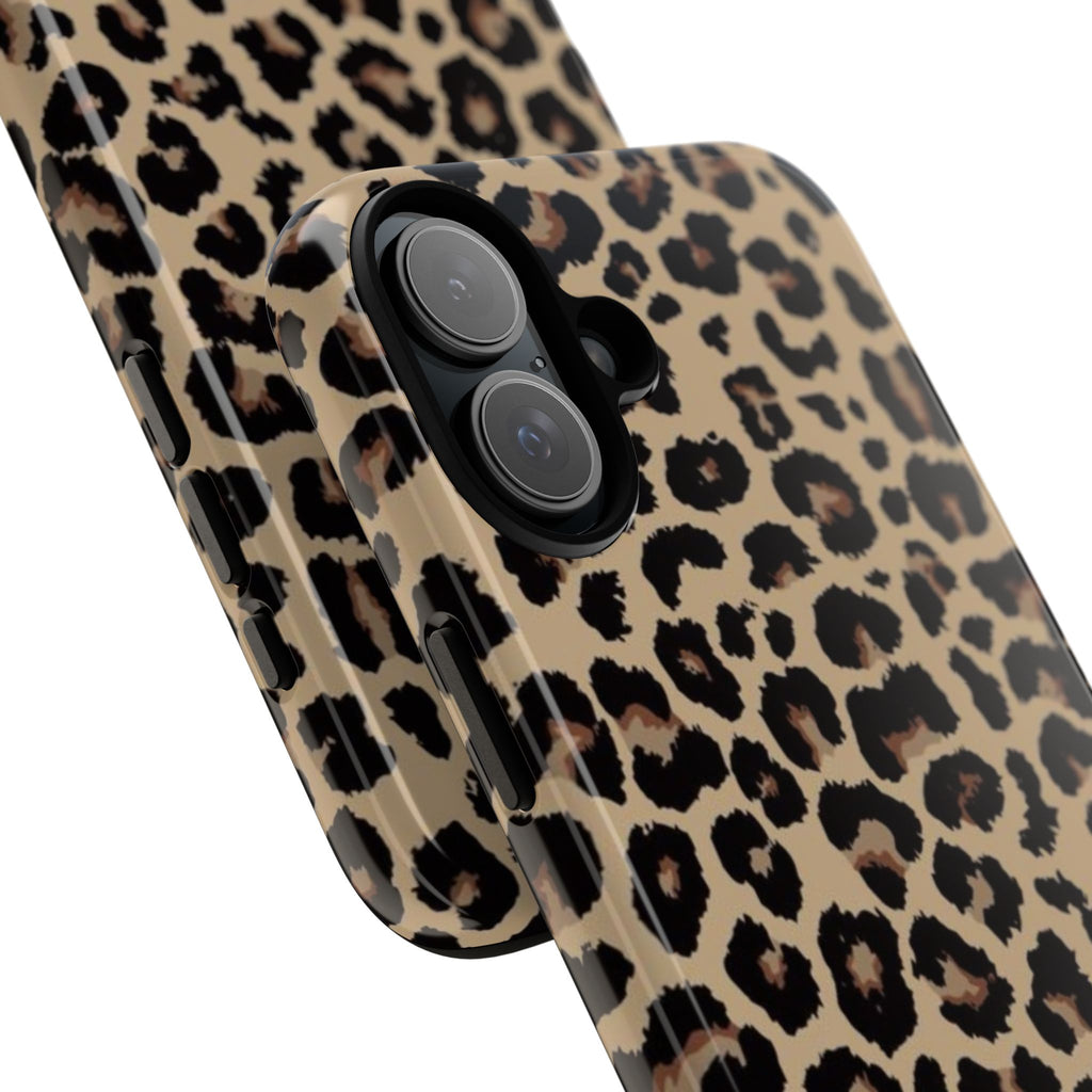 Leopard Print Tough Phone Case – Durable Protective Animal Print Phone Cover