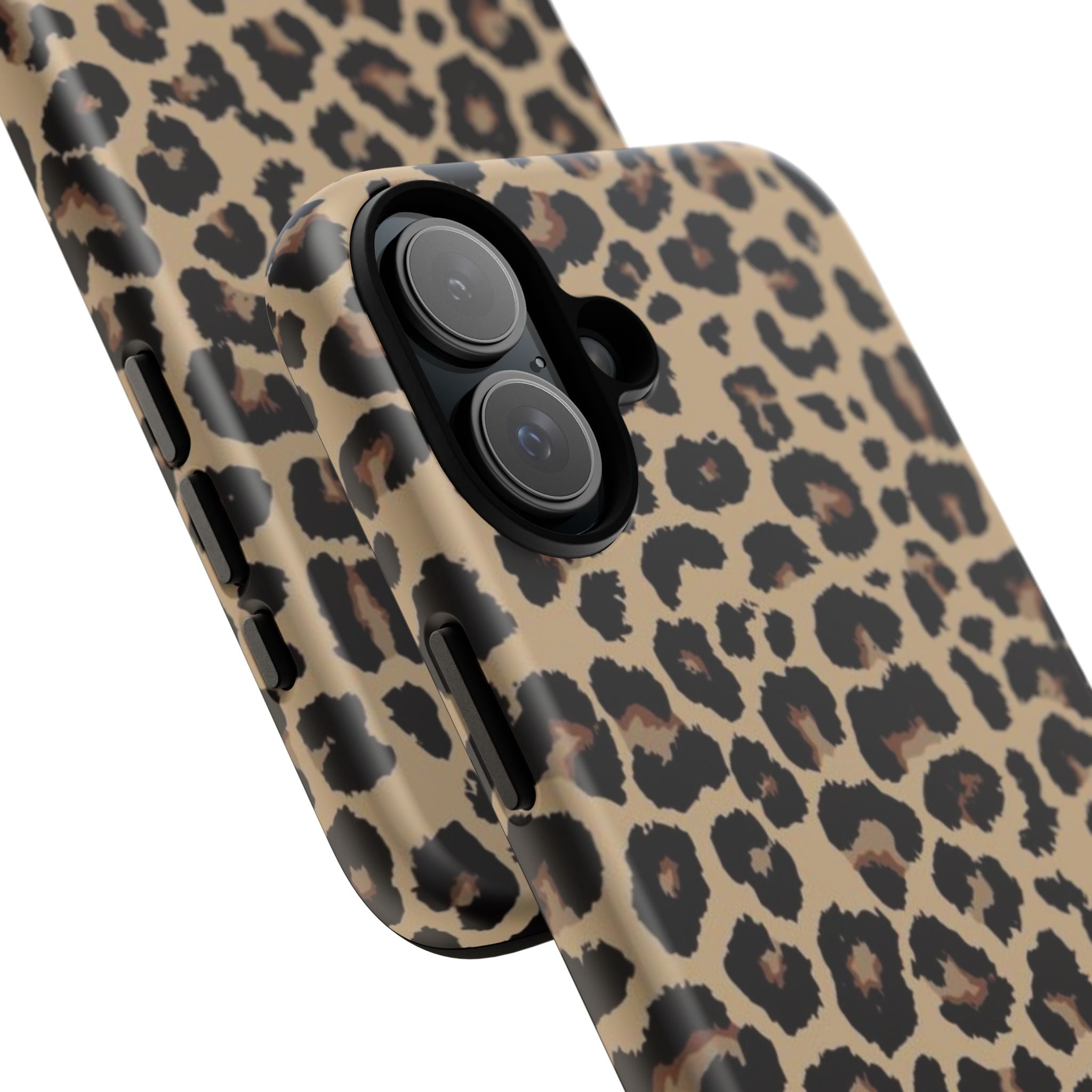 Leopard Print Tough Phone Case – Durable Protective Animal Print Phone Cover