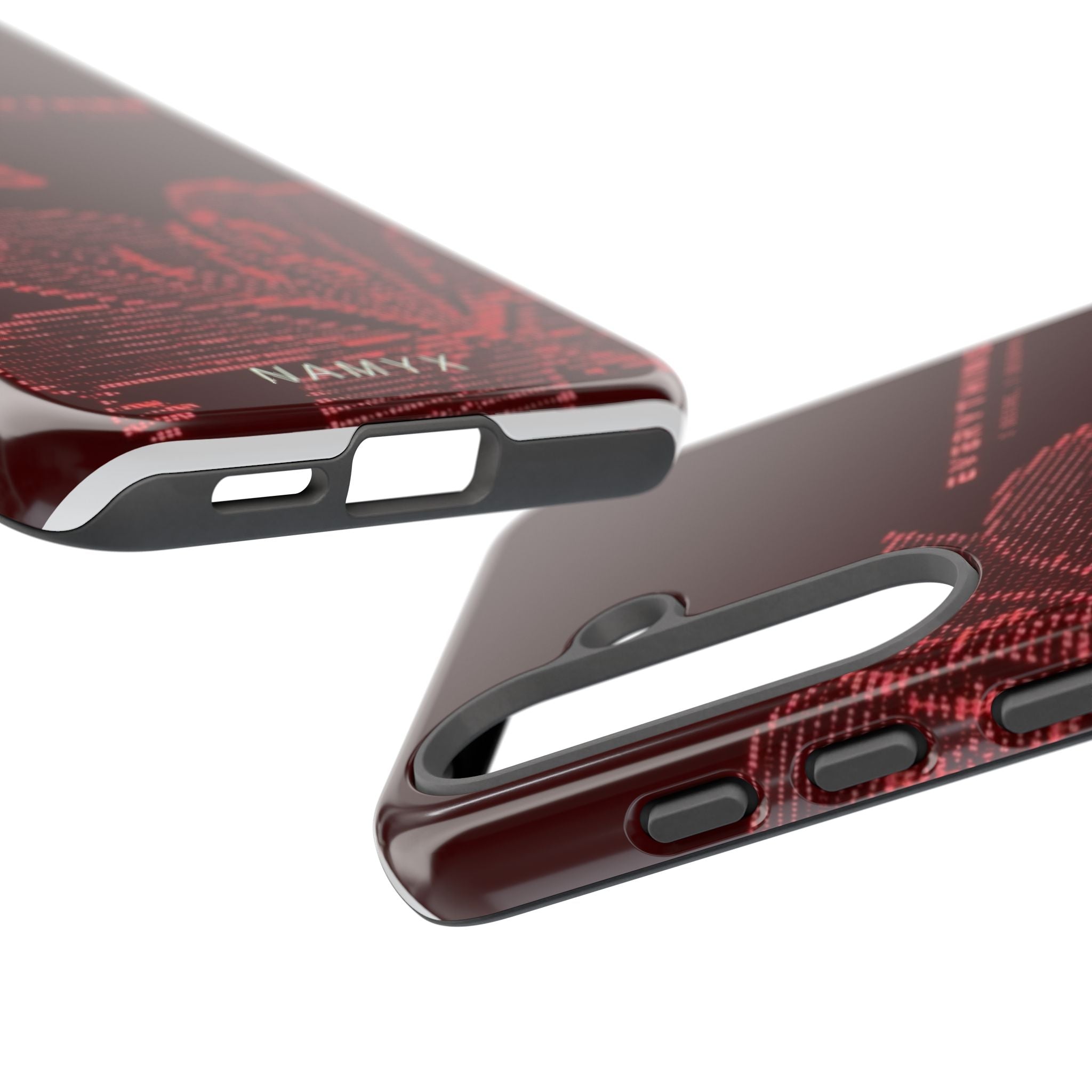 Floral Tough Phone Case — 'Everything' Burgundy Protective Cover