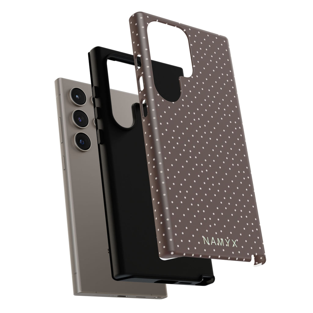 Brown Polka Dot Tough Phone Case - Slim Protective iPhone Cover