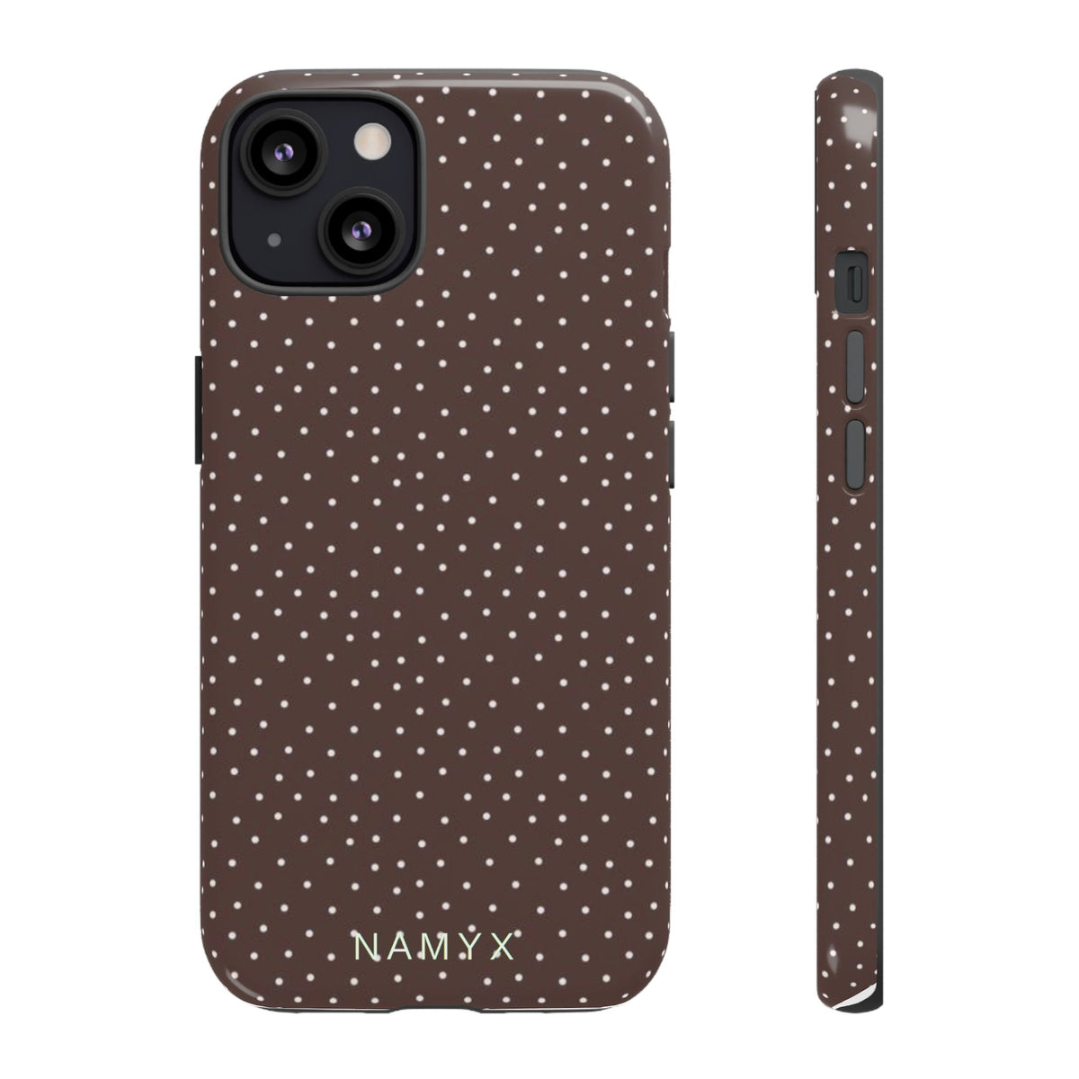 Brown Polka Dot Tough Phone Case - Slim Protective iPhone Cover