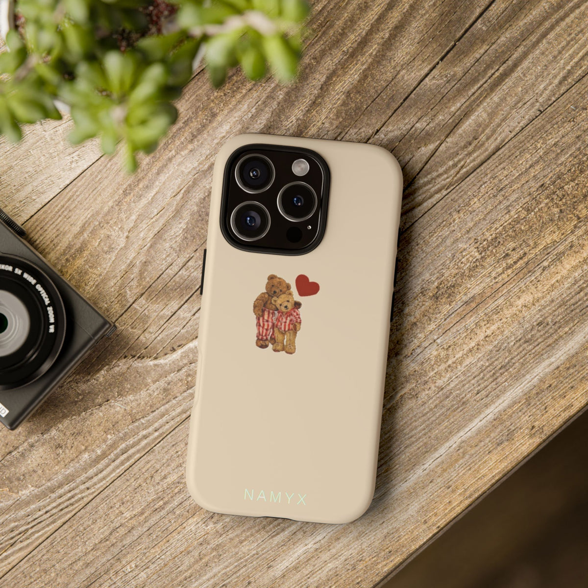 Teddy Heart Phone Case — Cute Vintage Plush Bear Protective iPhone Case
