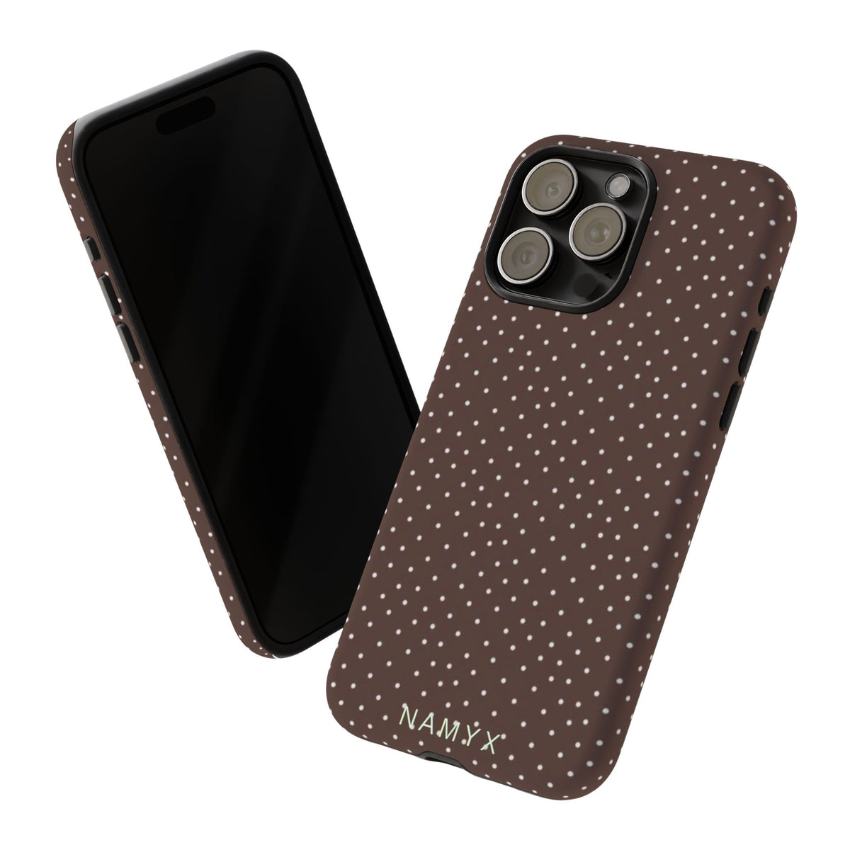 Brown Polka Dot Tough Phone Case - Slim Protective iPhone Cover