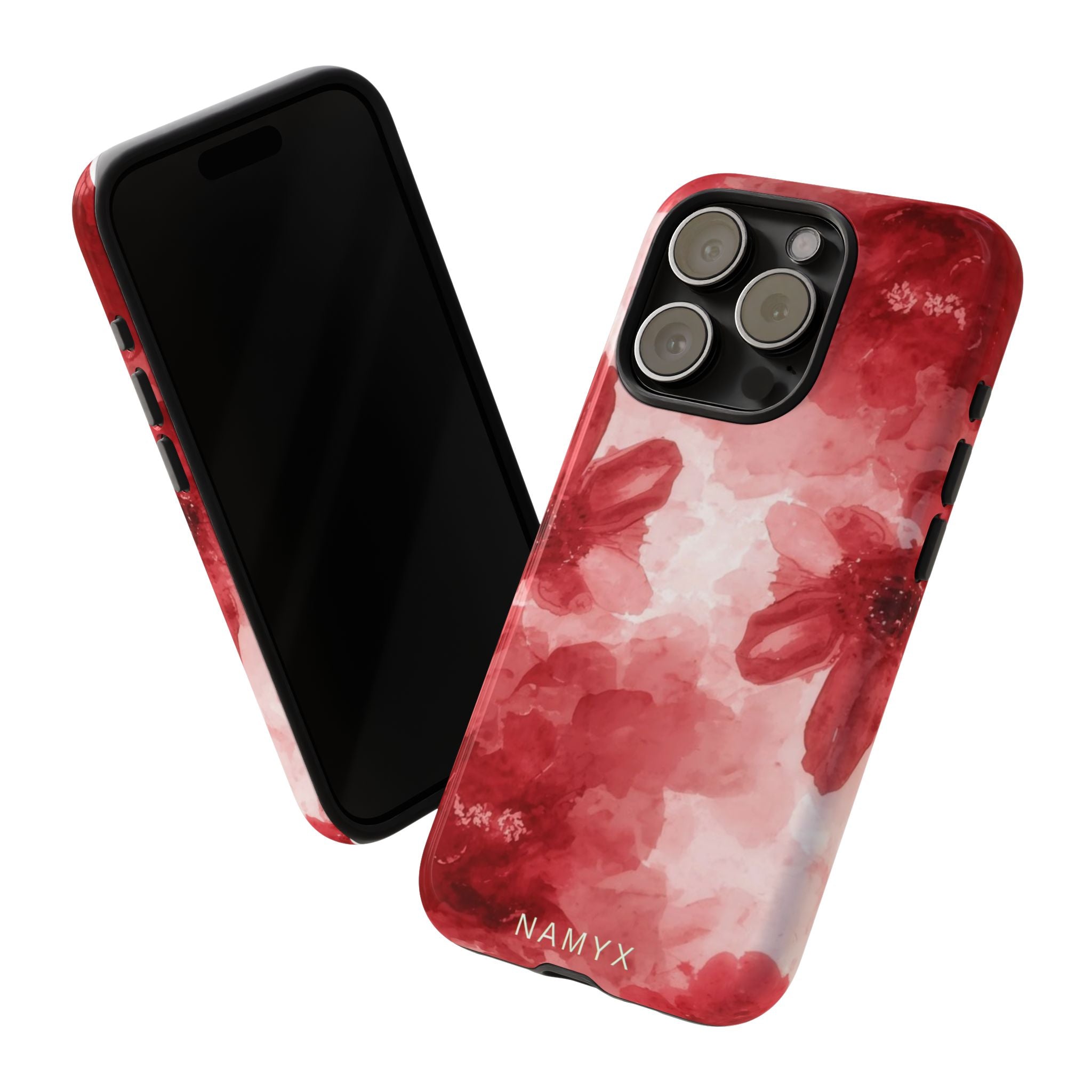 Floral Red Watercolor Tough Phone Case
