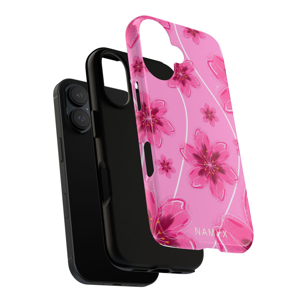 Pink Cherry Blossom Tough Phone Case — Floral Protective Cover