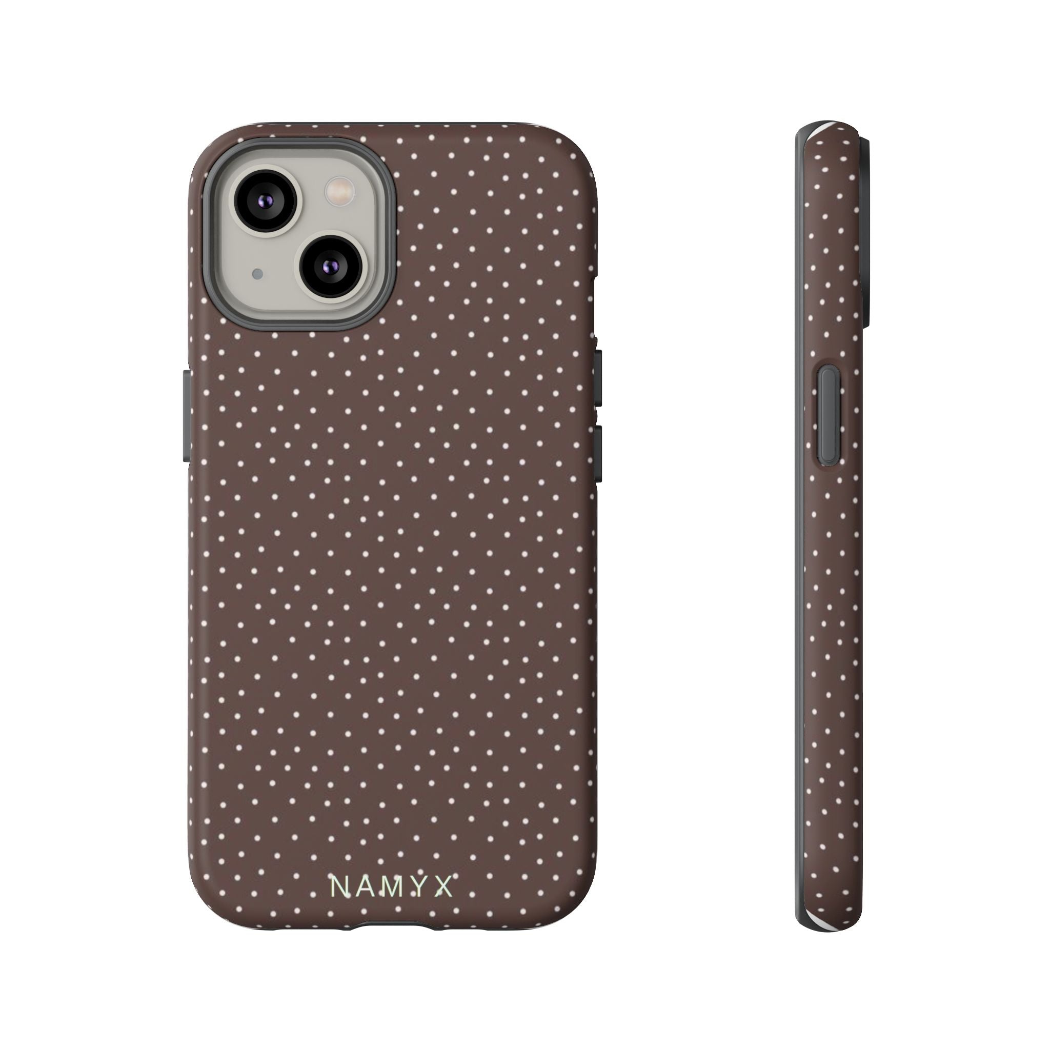 Brown Polka Dot Tough Phone Case - Slim Protective iPhone Cover