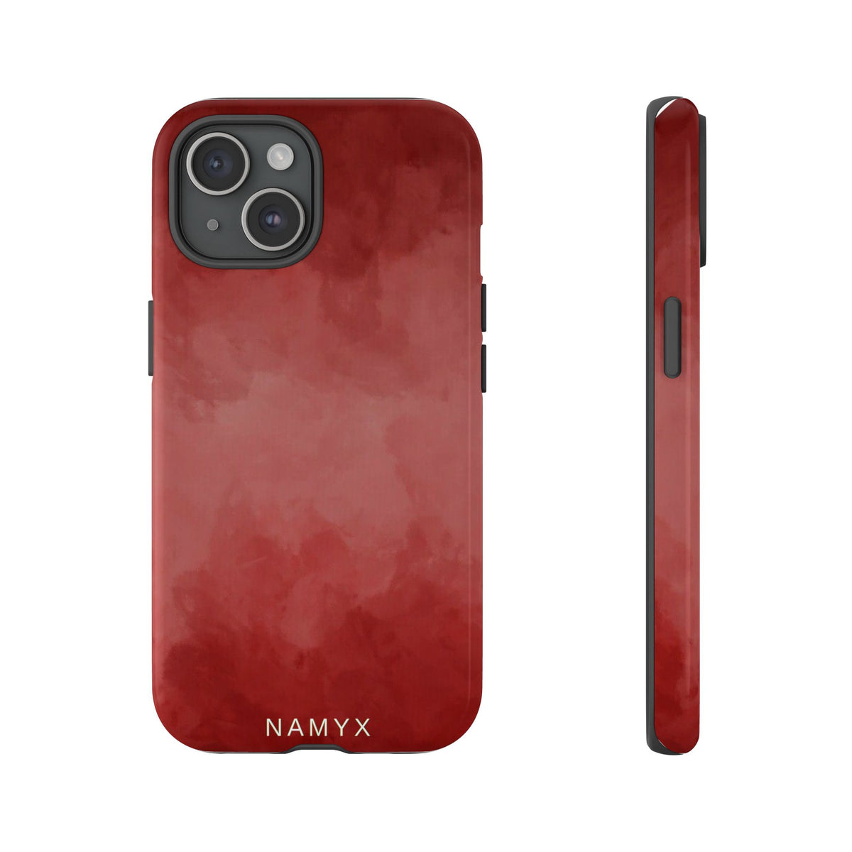 Red Watercolor Tough Phone Case — Durable Protective iPhone Cover
