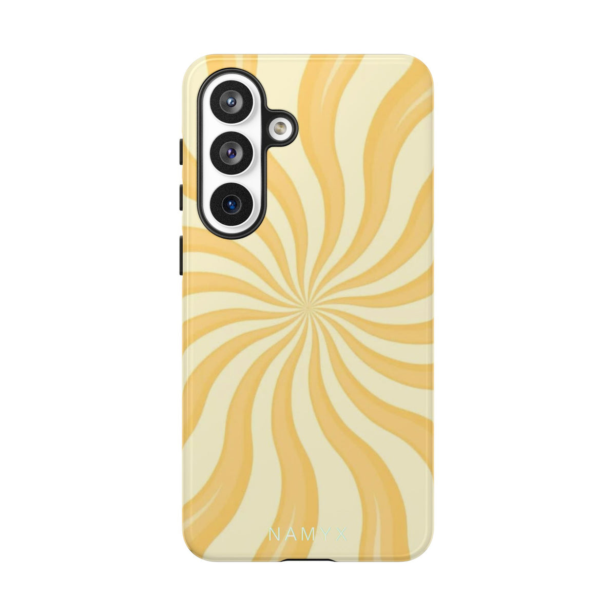 Phone Case — Retro Yellow Swirl Tough Protective Cover