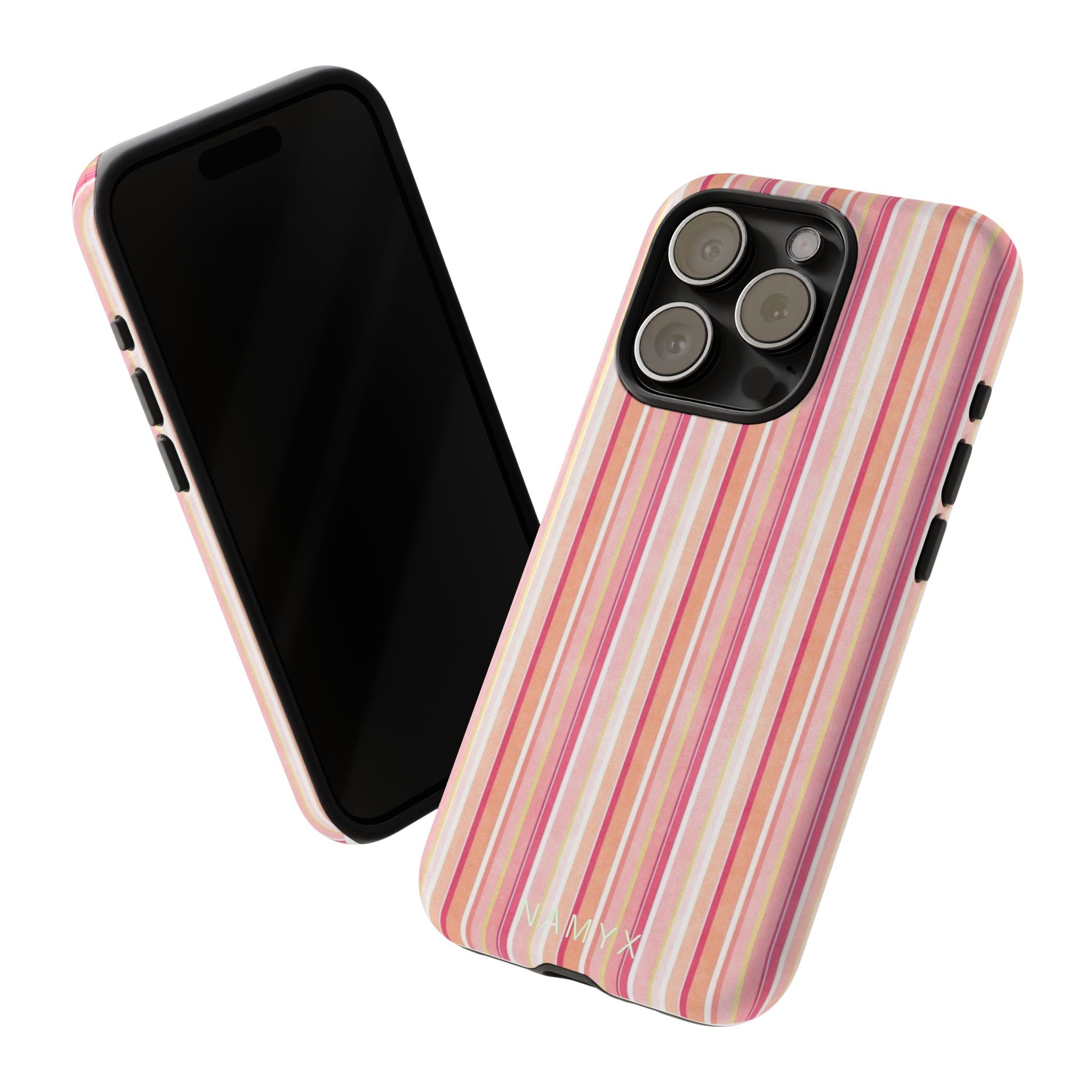 Pink Vintage Stripe Tough Phone Case