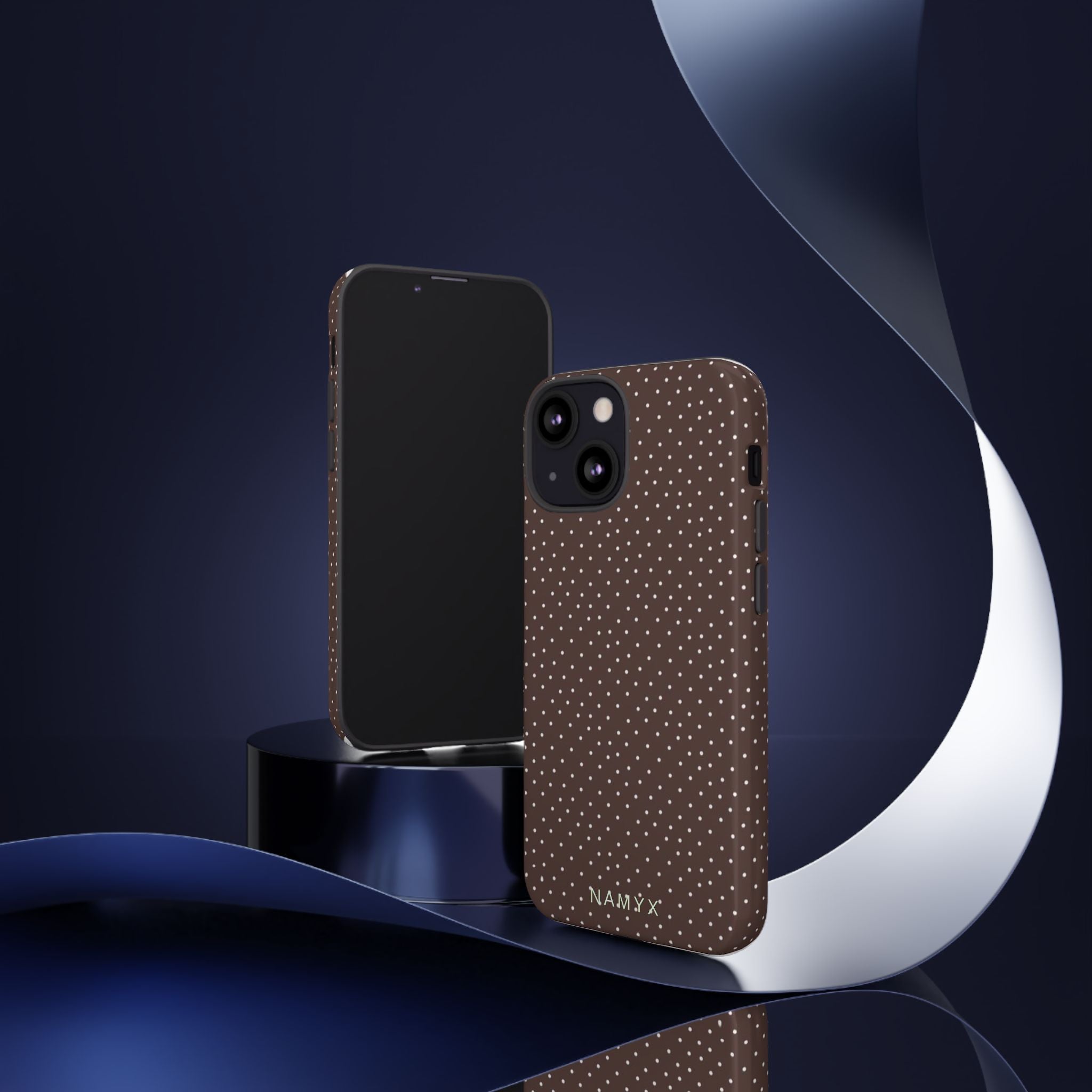 Brown Polka Dot Tough Phone Case - Slim Protective iPhone Cover
