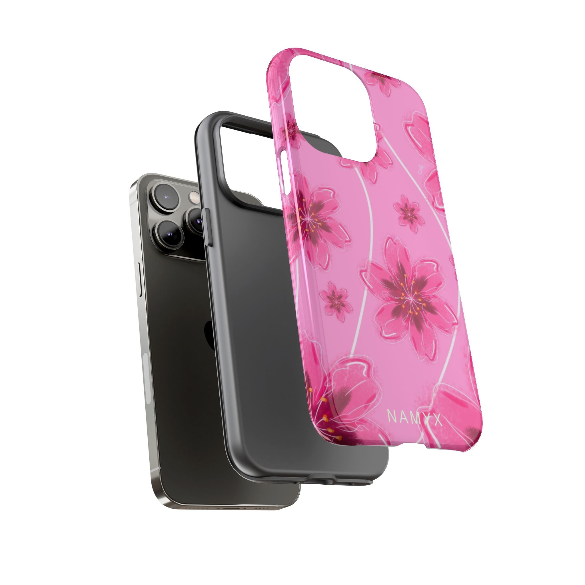 Pink Cherry Blossom Tough Phone Case — Floral Protective Cover