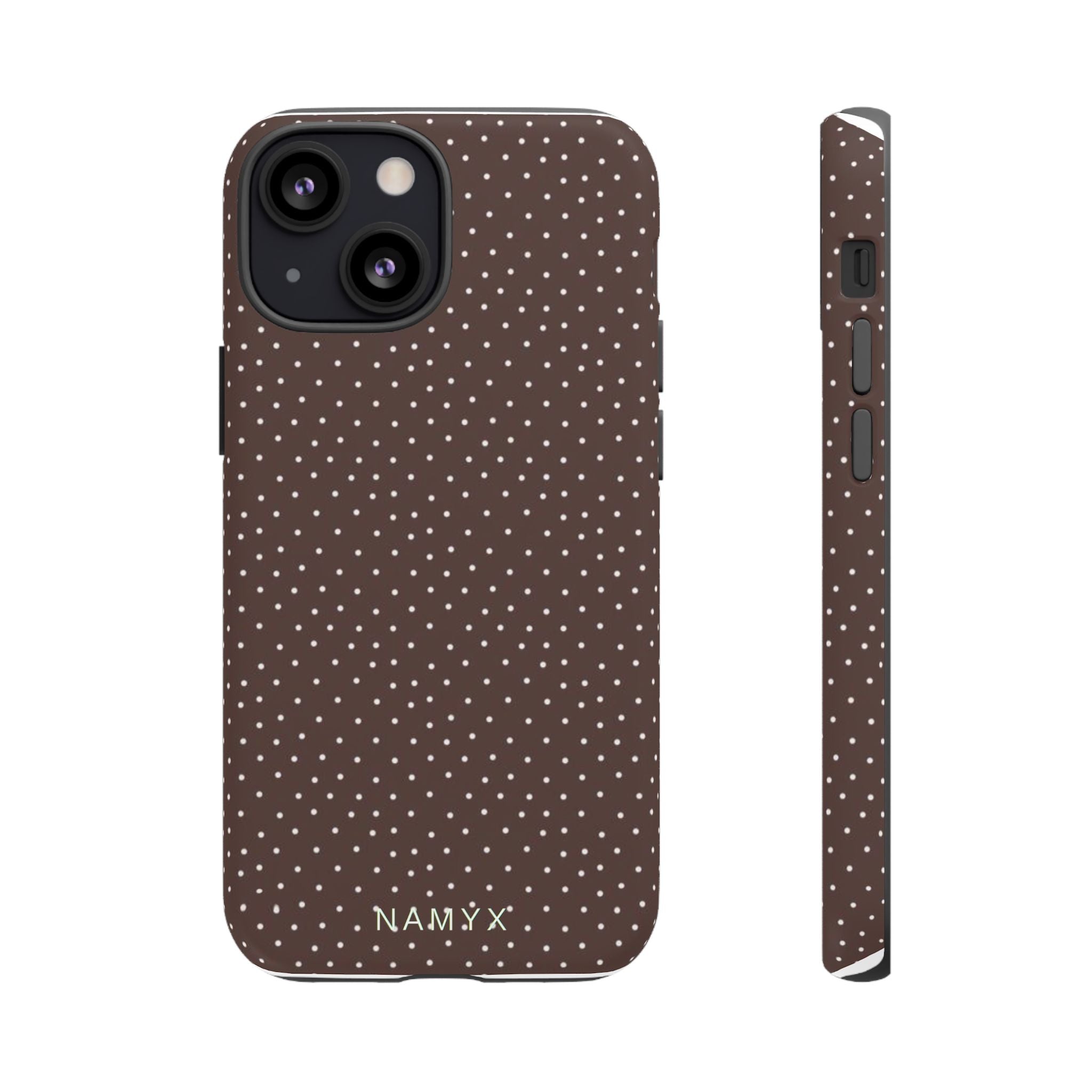 Brown Polka Dot Tough Phone Case - Slim Protective iPhone Cover