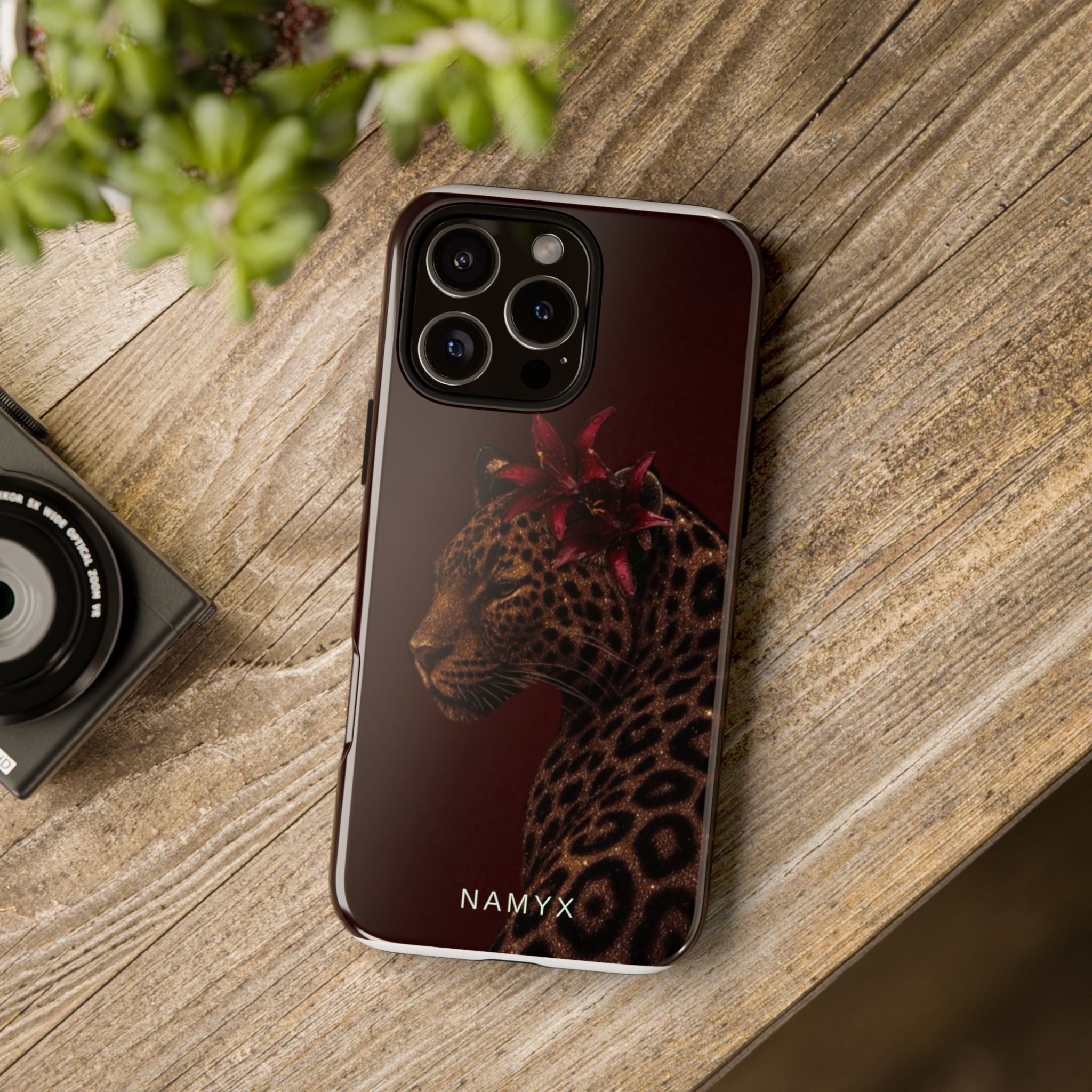 Leopard Floral Tough Phone Case
