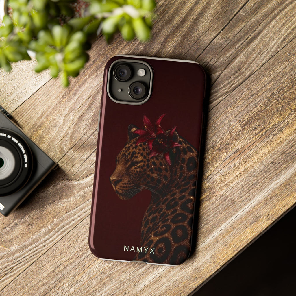 Leopard Floral Tough Phone Case