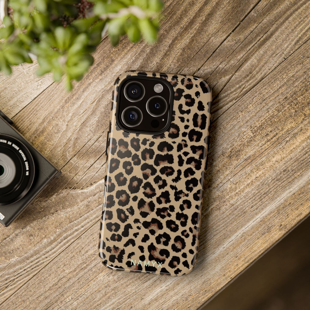 Leopard Print Tough Phone Case – Durable Protective Animal Print Phone Cover