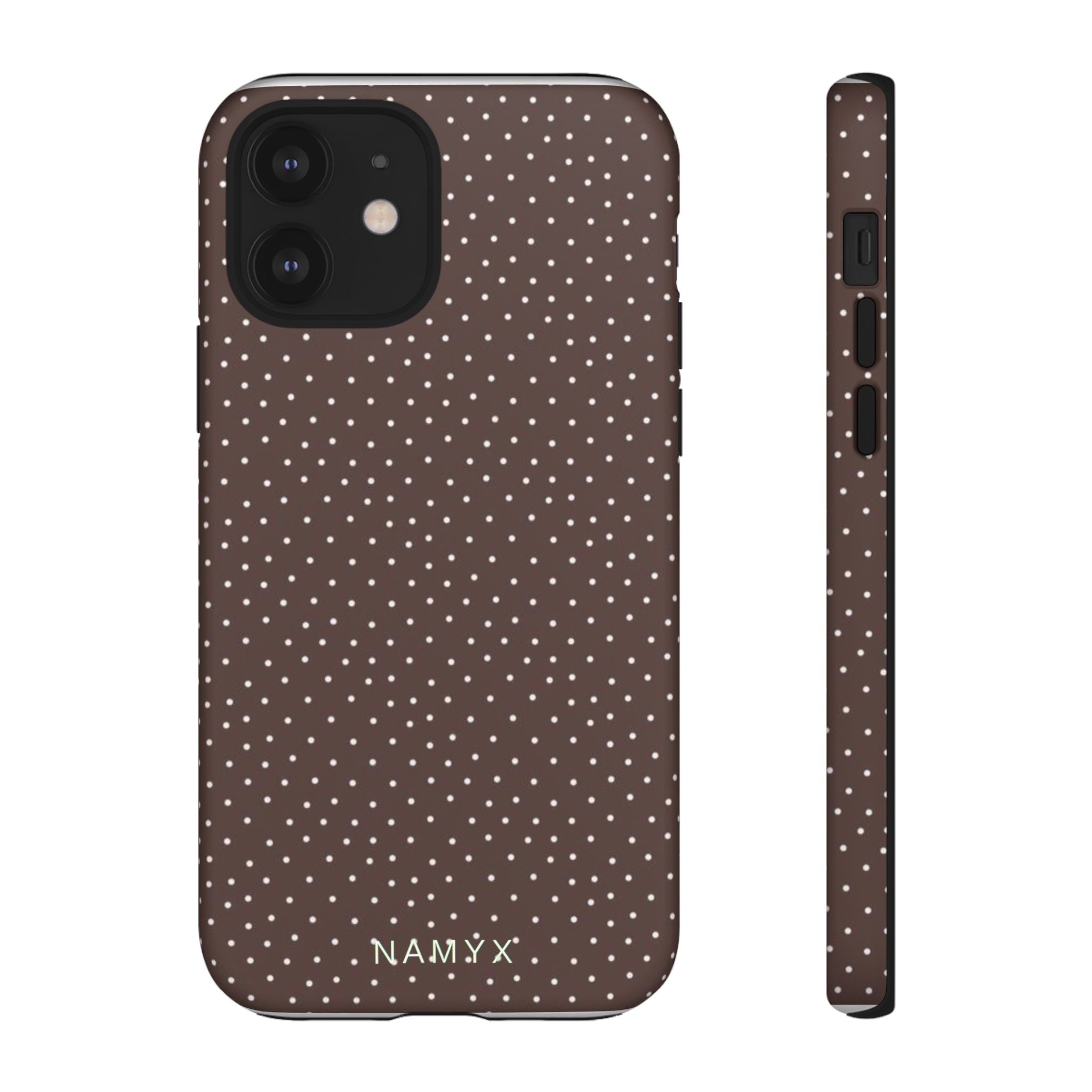 Brown Polka Dot Tough Phone Case - Slim Protective iPhone Cover