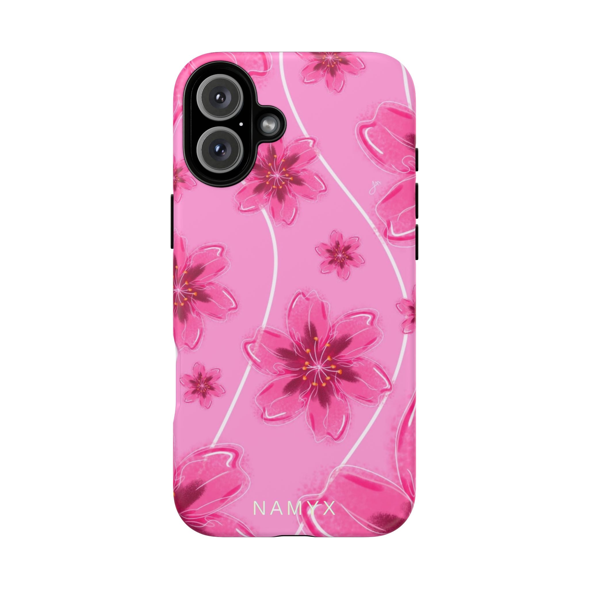 Pink Cherry Blossom Tough Phone Case — Floral Protective Cover