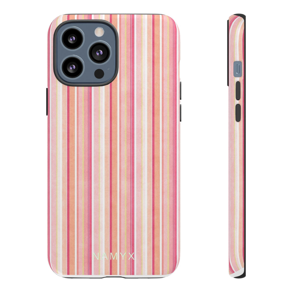 Pink Vintage Stripe Tough Phone Case