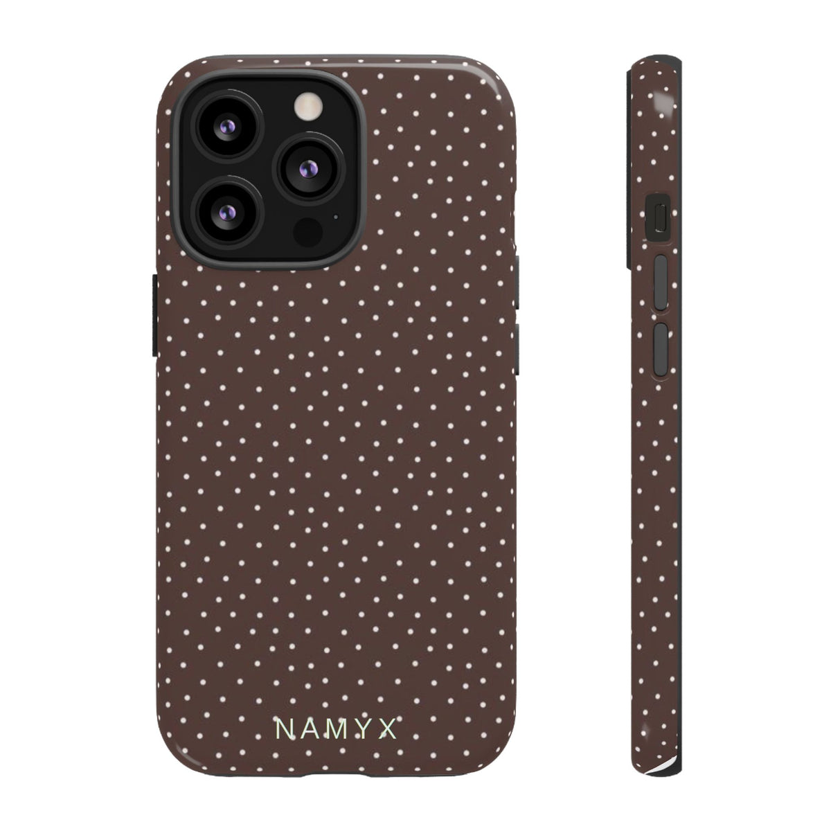 Brown Polka Dot Tough Phone Case - Slim Protective iPhone Cover