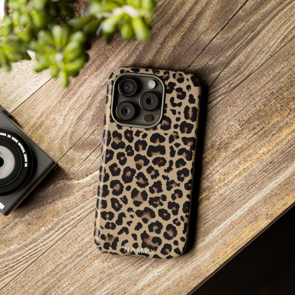 Leopard Print Tough Phone Case – Durable Protective Animal Print Phone Cover
