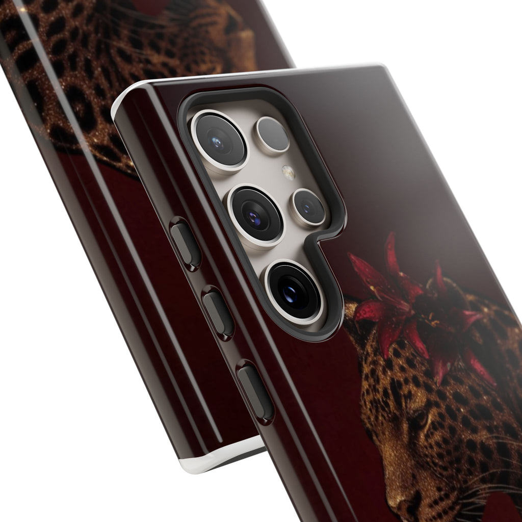 Leopard Floral Tough Phone Case