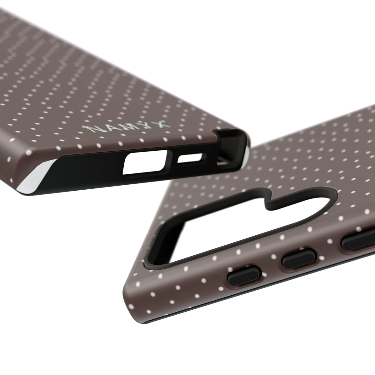 Brown Polka Dot Tough Phone Case - Slim Protective iPhone Cover