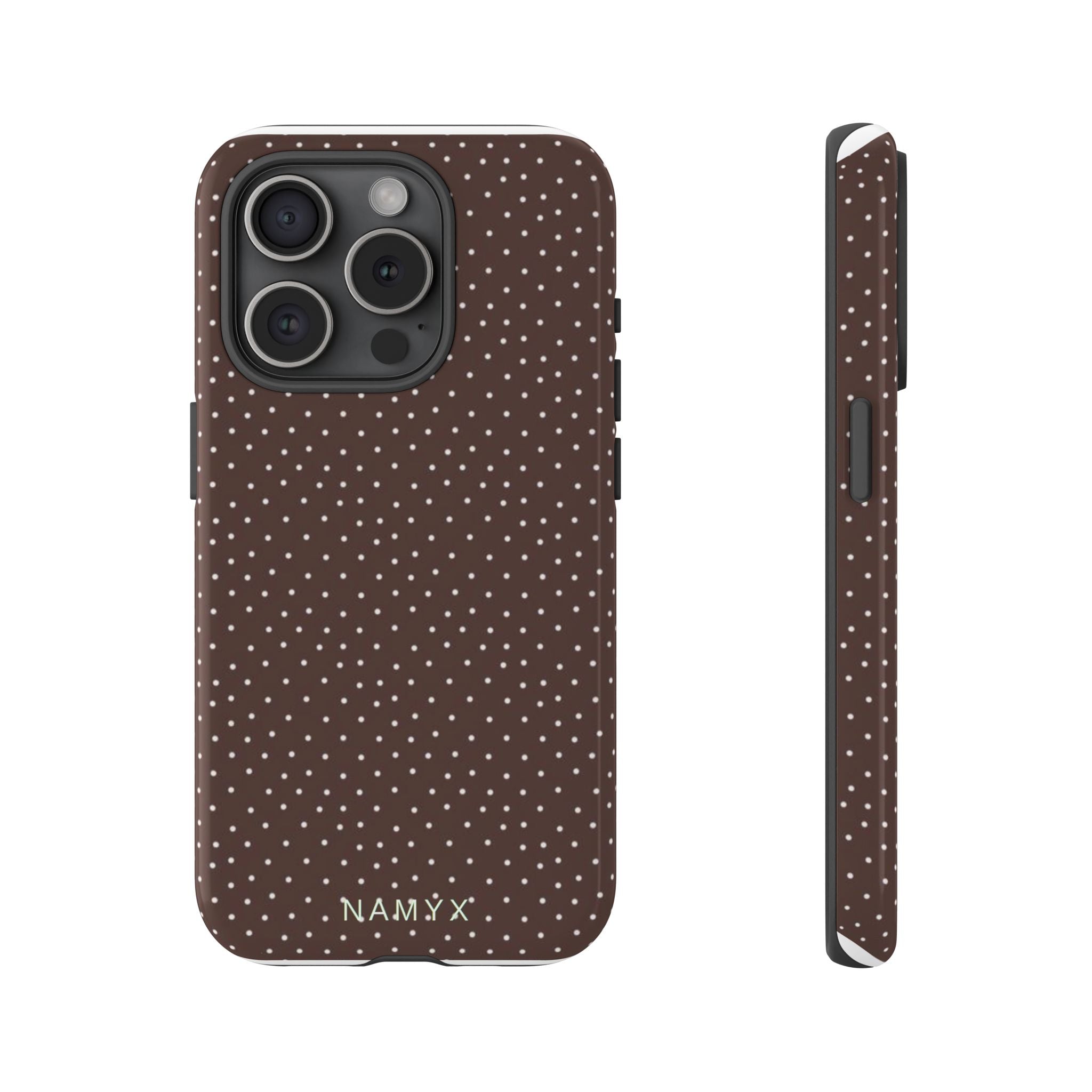 Brown Polka Dot Tough Phone Case - Slim Protective iPhone Cover