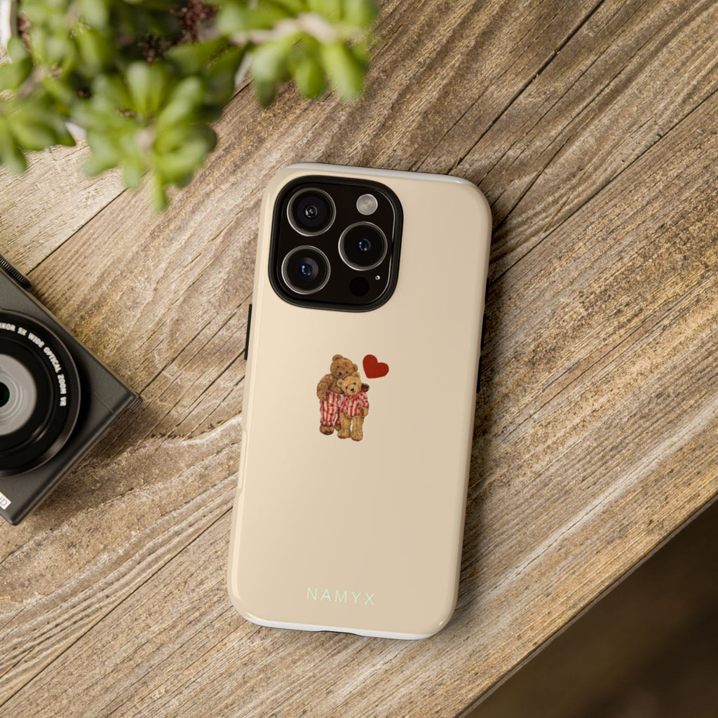 Teddy Heart Phone Case — Cute Vintage Plush Bear Protective iPhone Case