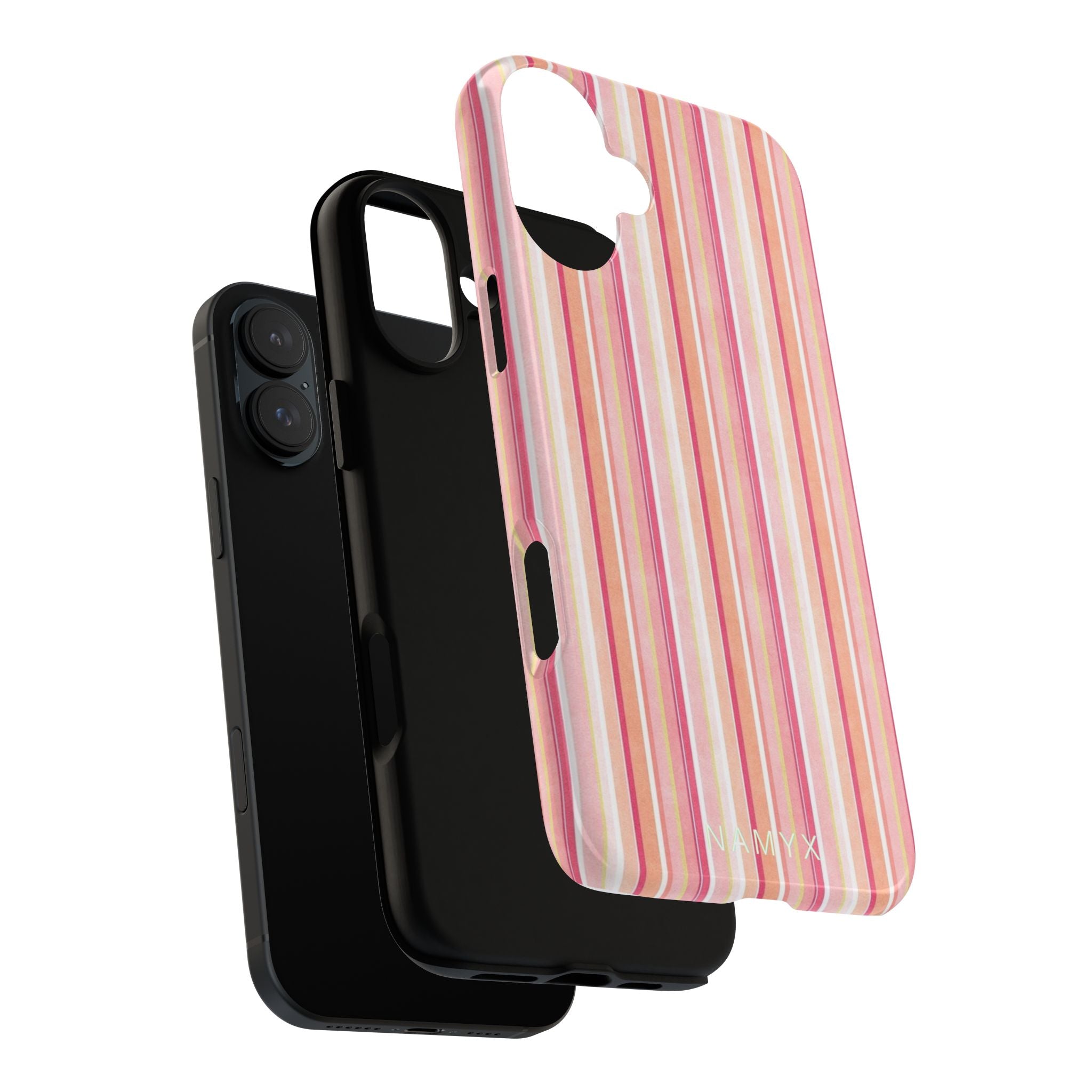 Pink Vintage Stripe Tough Phone Case