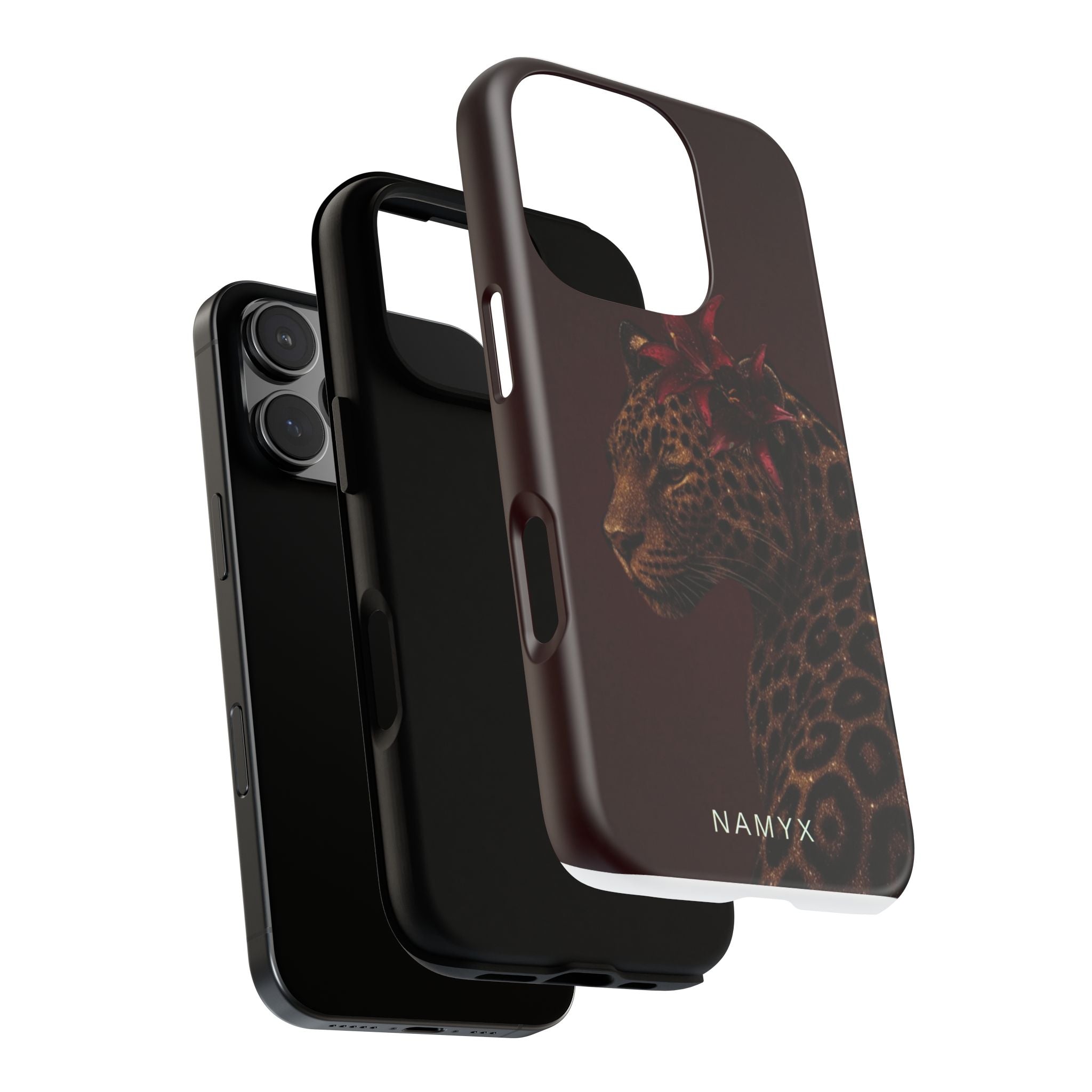 Leopard Floral Tough Phone Case